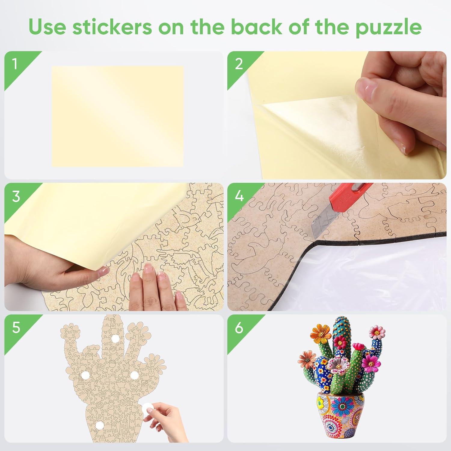 Rompecabezas de Madera Mys Aurora Flor de Cactus 200 Piezas