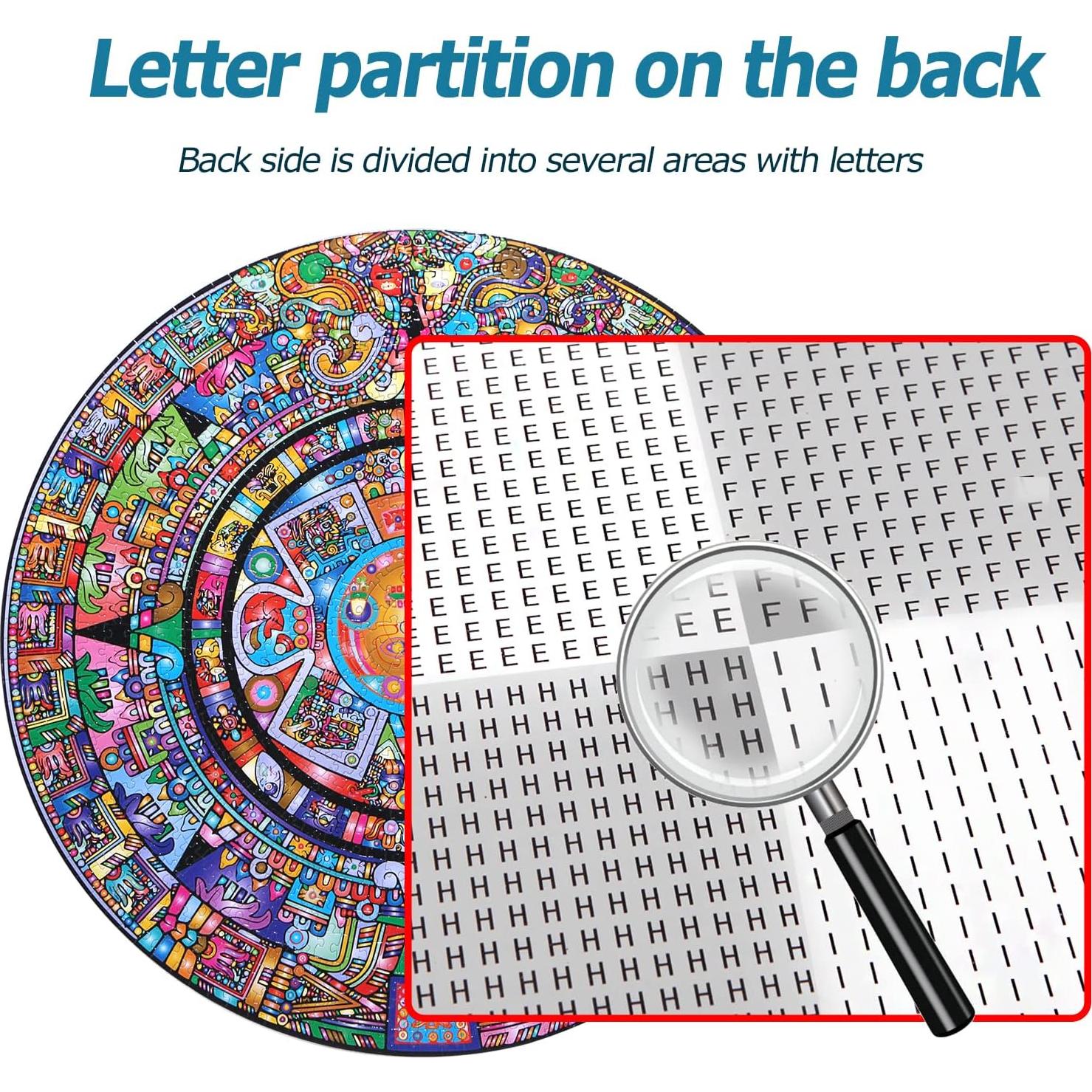 Rompecabezas Redondo Bgraamiens 1000 Piezas Tótem Azteca