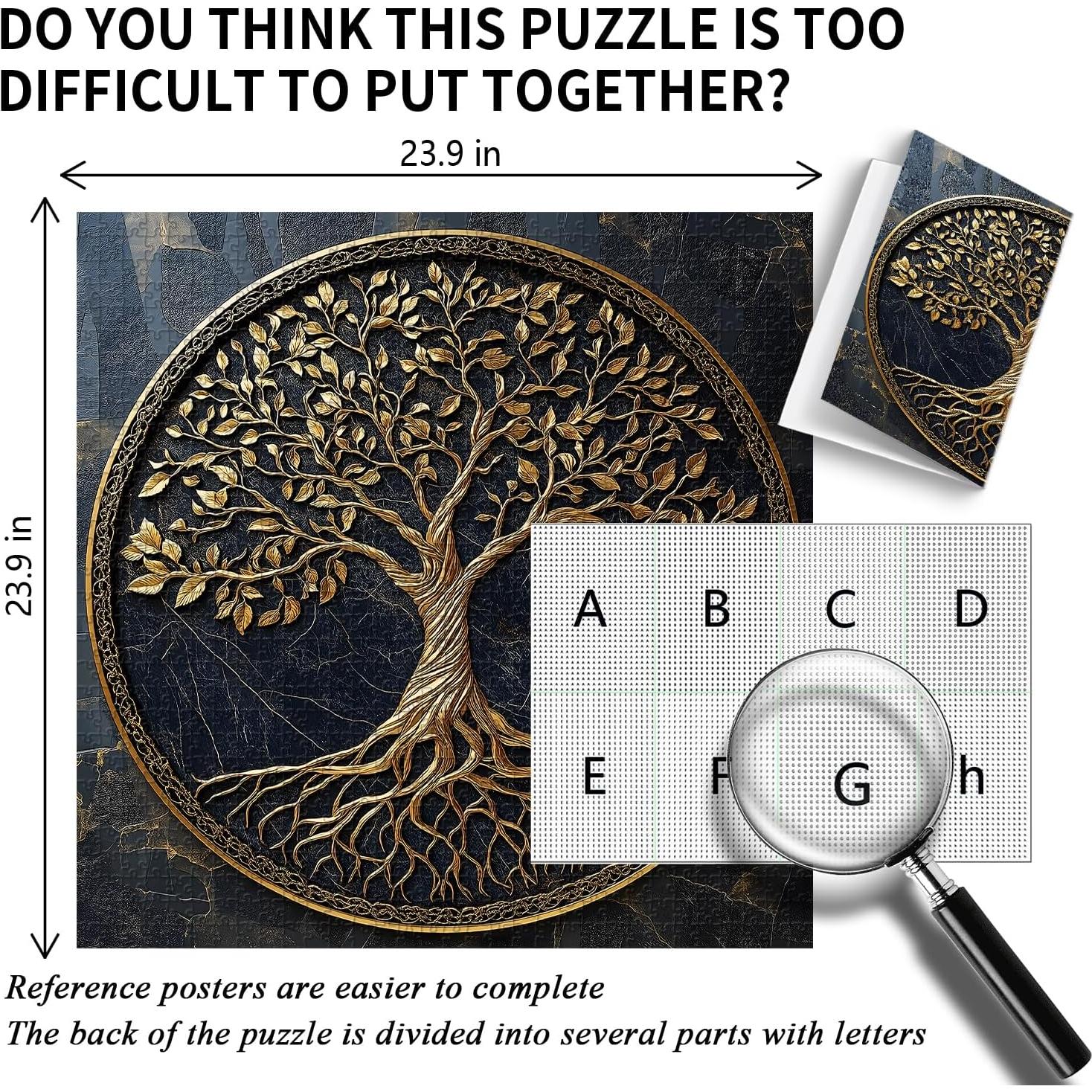 Rompecabezas Árbol de la Vida 1000 Piezas PICKFORU 60.6 cm