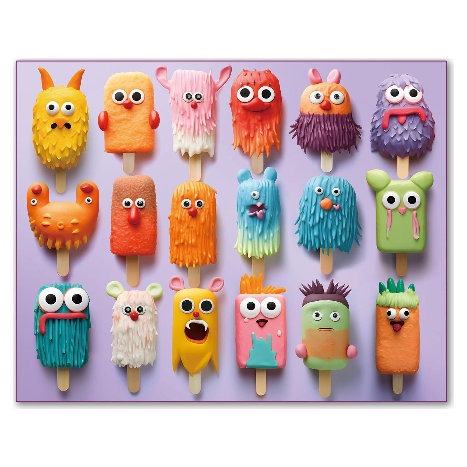 Rompecabezas de 100 Piezas Monstruos de Paleta Fishwisdom