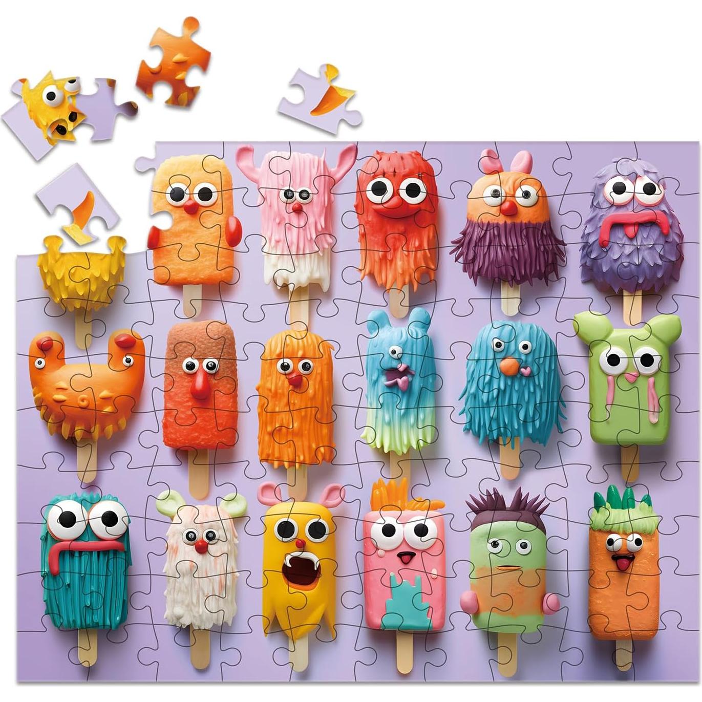 Rompecabezas de 100 Piezas Monstruos de Paleta Fishwisdom