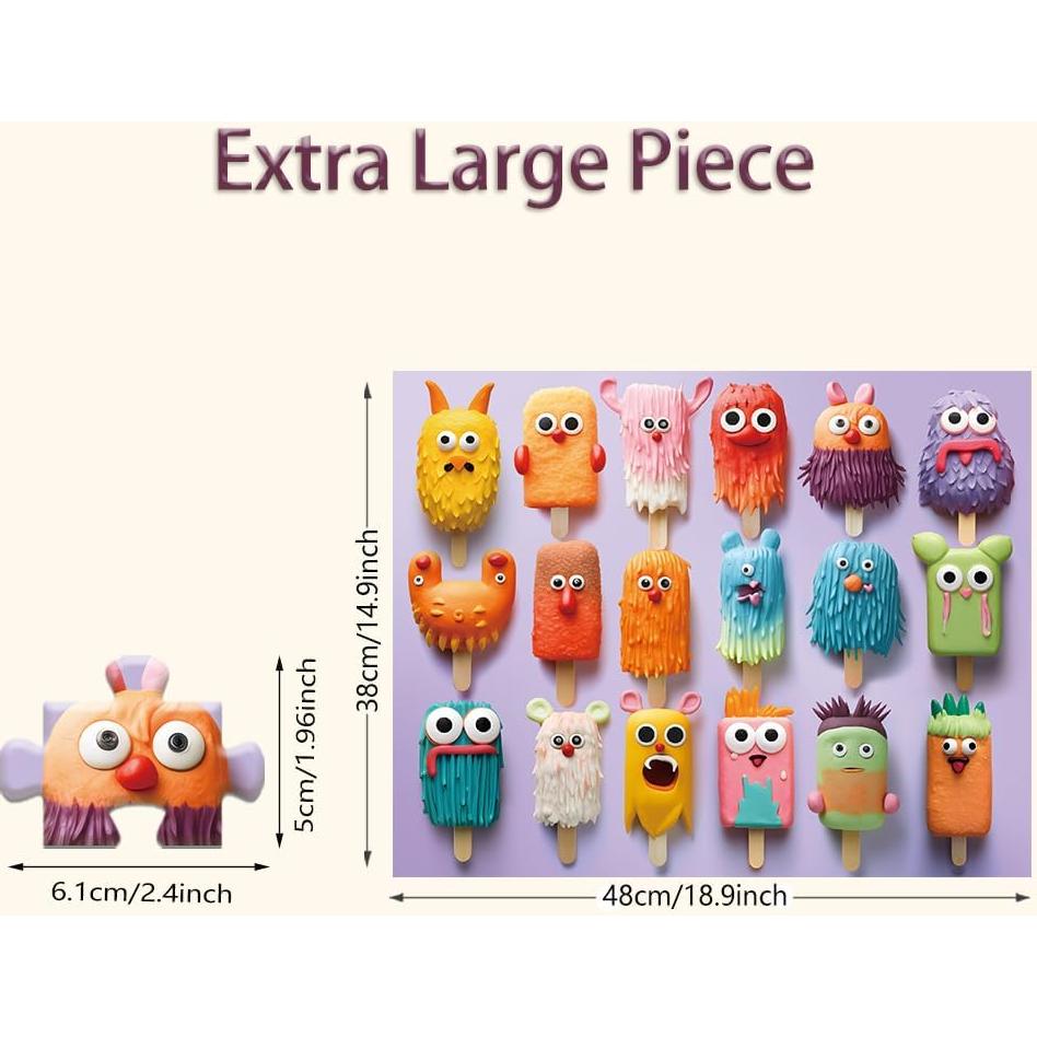 Rompecabezas de 100 Piezas Monstruos de Paleta Fishwisdom