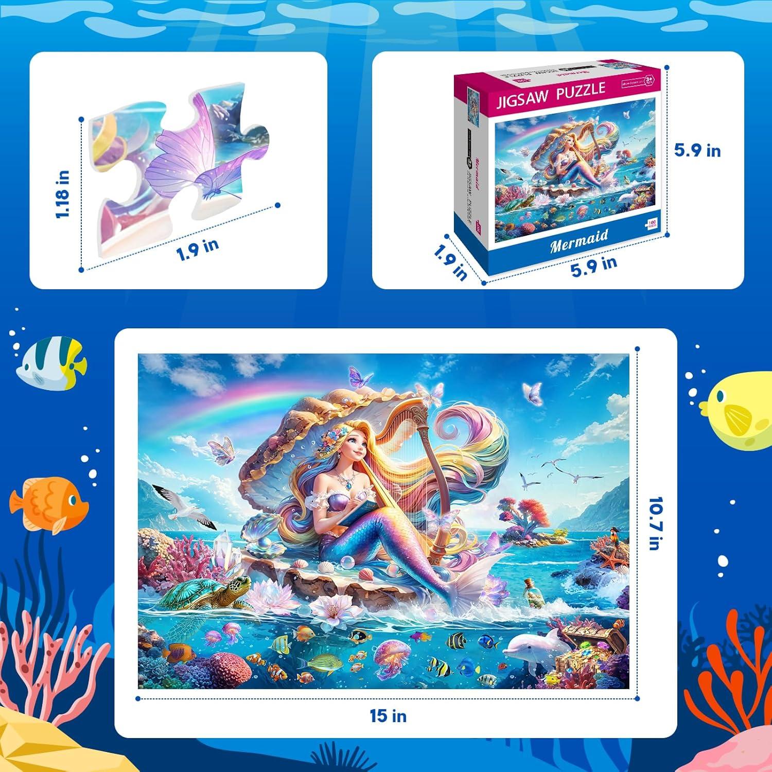 Rompecabezas de 100 piezas Koyiwa Sirena 38.1 x 27.2 cm