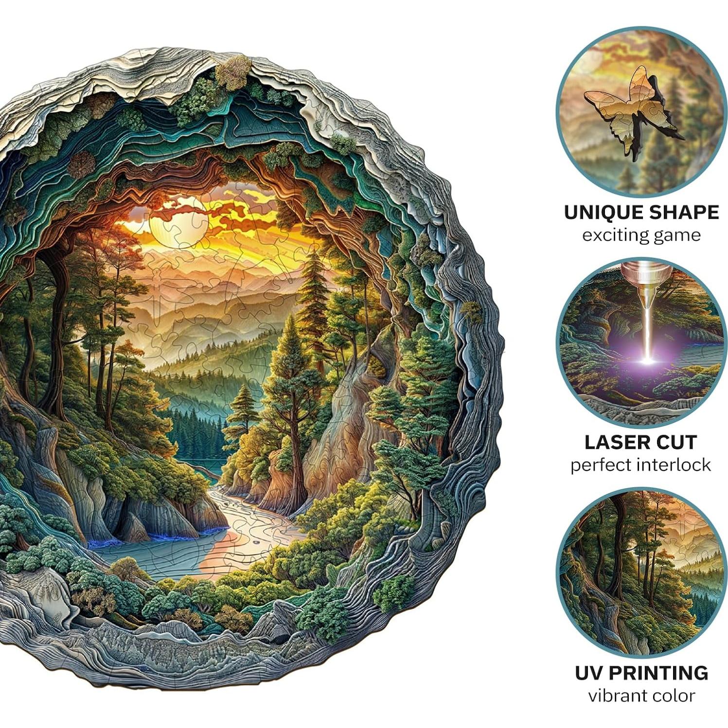 Rompecabezas de Madera Jigfoxy 3D Animal 100 Piezas 21.6x21.3cm