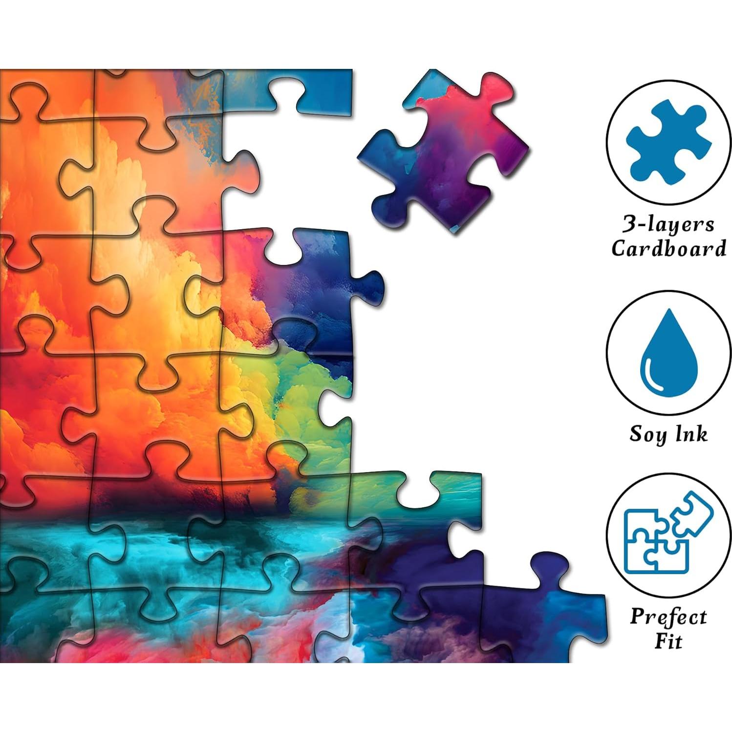 Rompecabezas Imposible 1000 Piezas PICKFORU Arcoíris 69.85x50.04cm