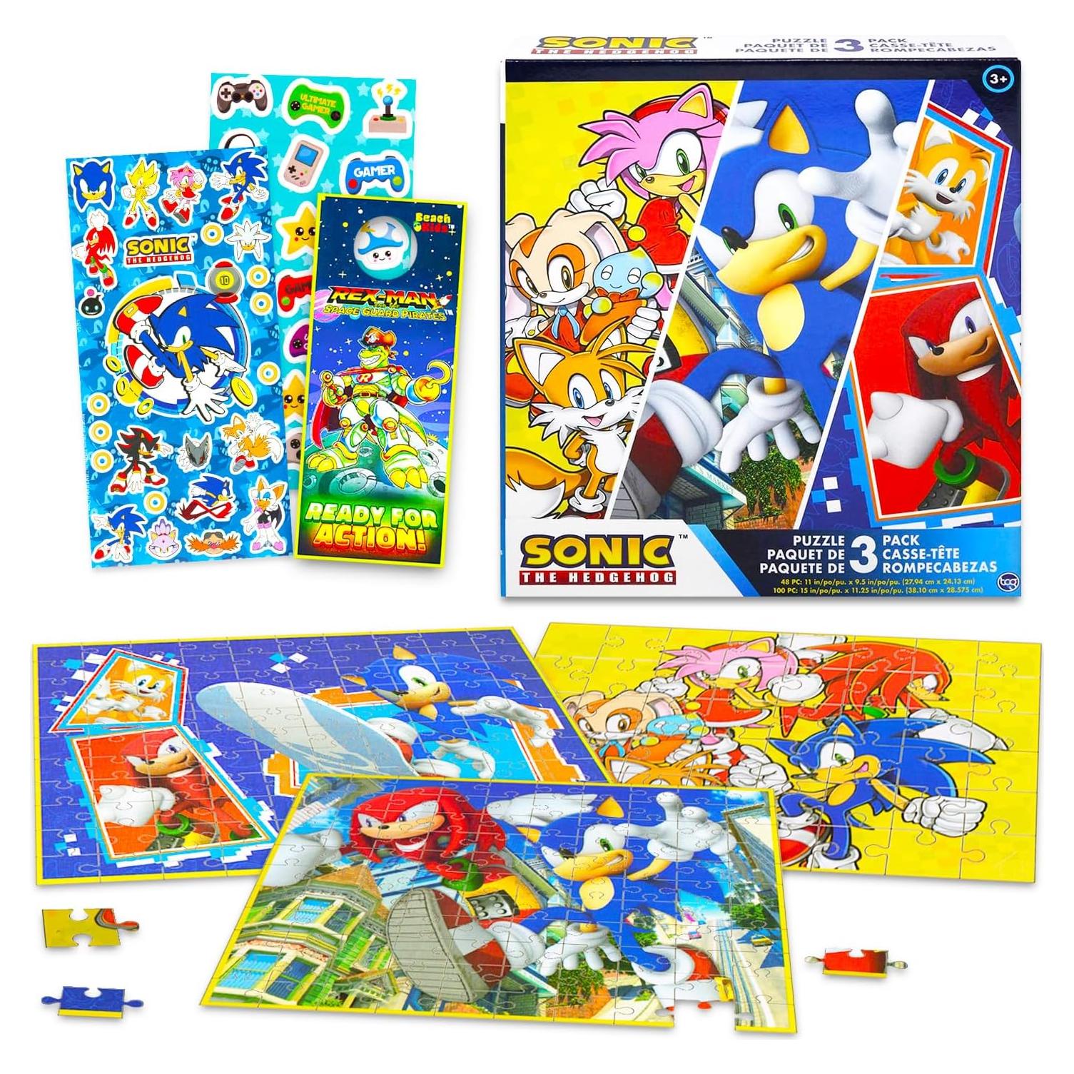 Rompecabezas Sonic The Hedgehog - 3 Piezas 48 y 100 Piezas