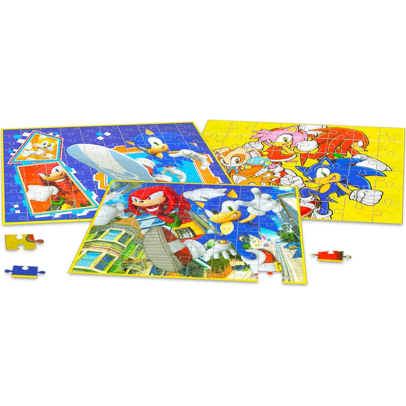 Rompecabezas Sonic The Hedgehog - 3 Piezas 48 y 100 Piezas