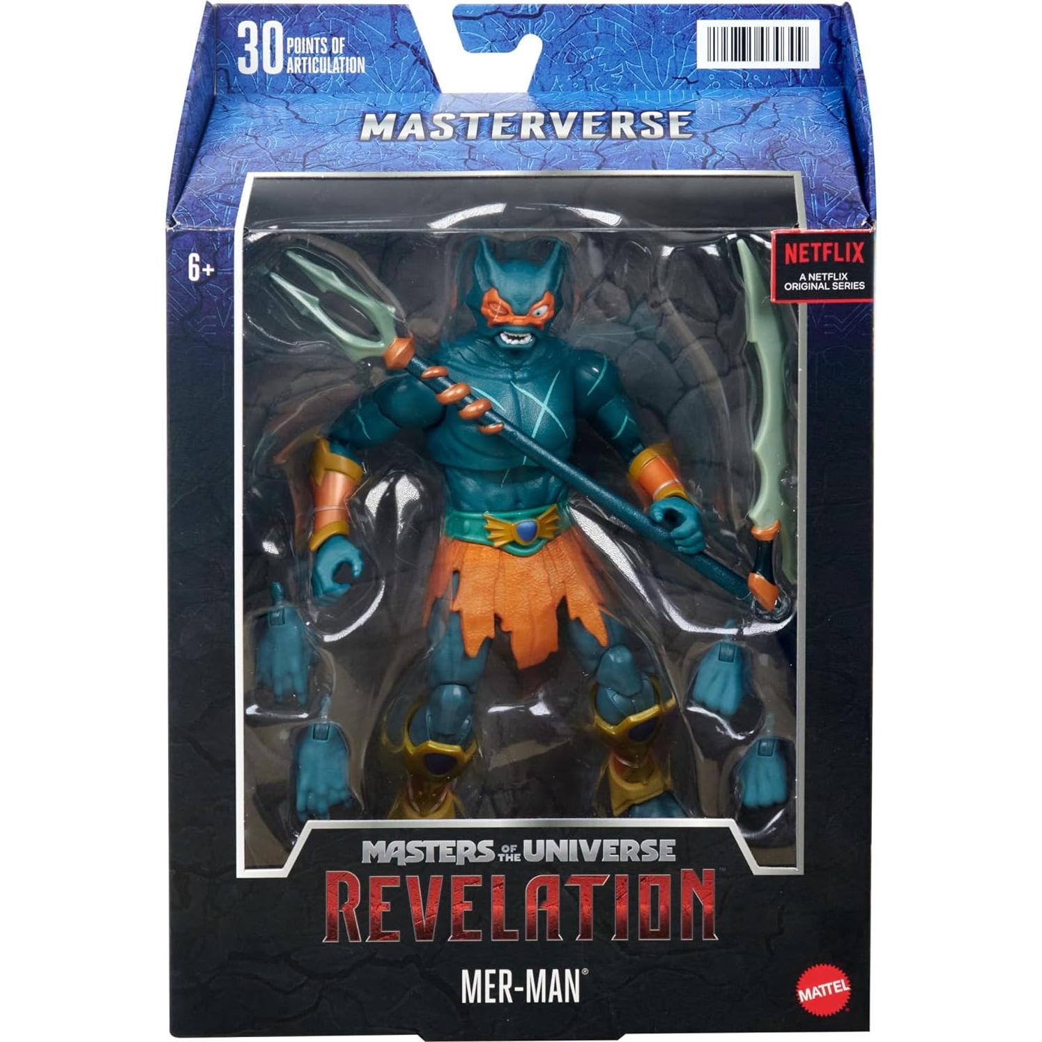 Figura de acción Mer-Man Masterverse Mattel 17.78 cm