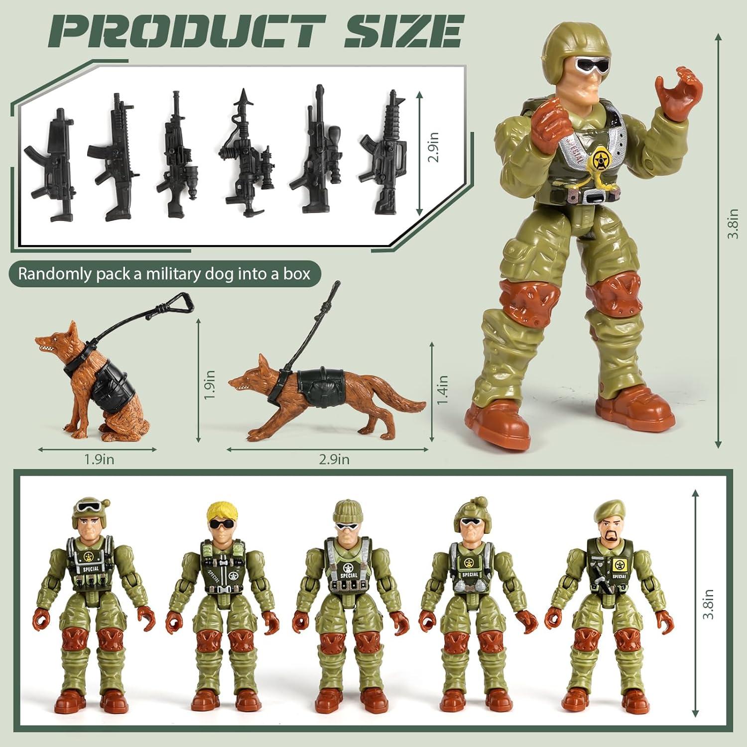 Figuras de Acción Soldados HAPTIME 6 Piezas Verdes 9.7cm