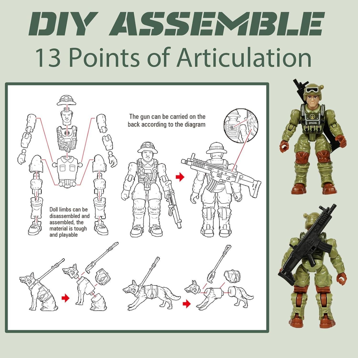 Figuras de Acción Soldados HAPTIME 6 Piezas Verdes 9.7cm