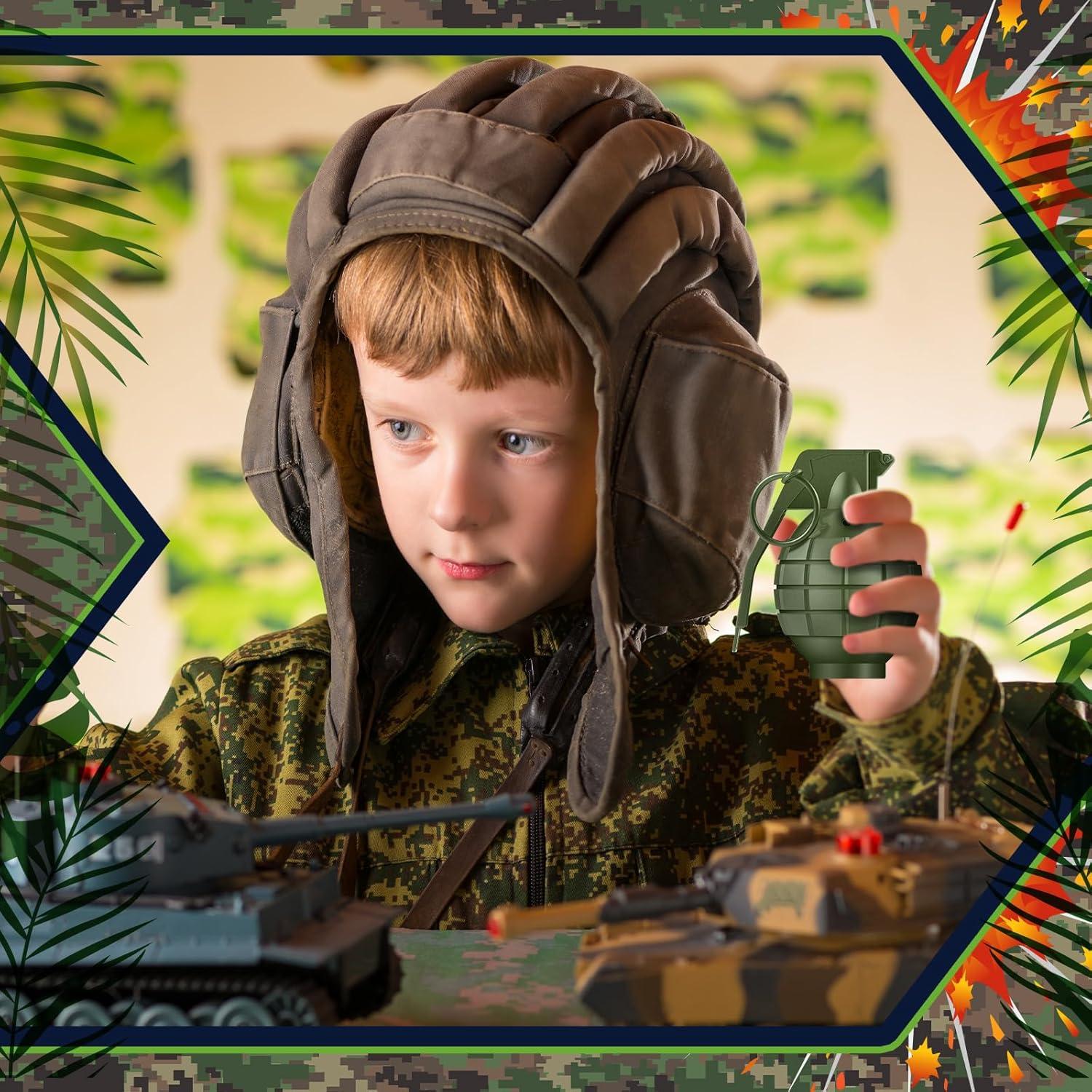 Granadas de Mano de Plástico Sratte 4 Pcs con Sonido y Luz