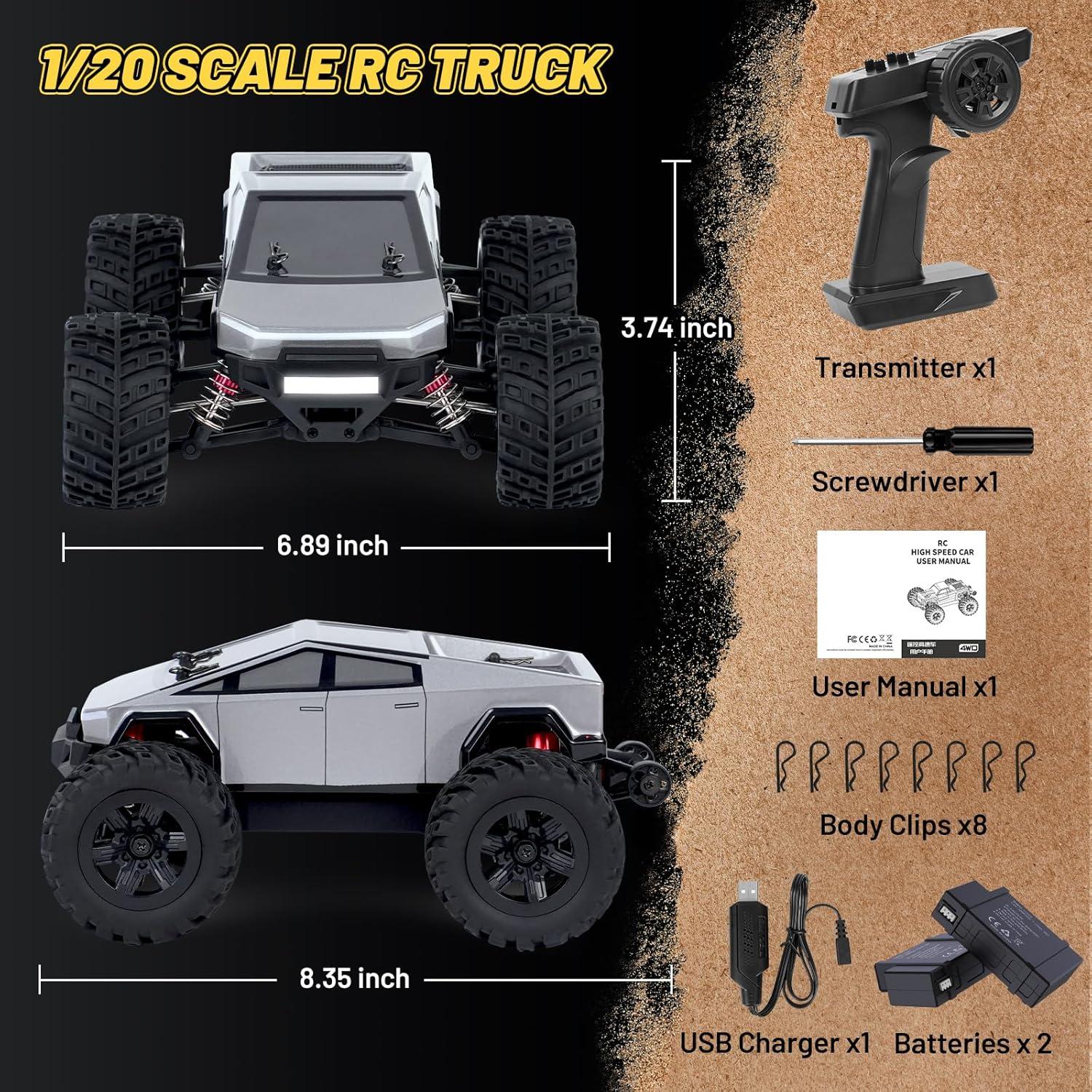 Coche RC CoolFree JT20W 4x4 Brushless 1/20 Todo Terreno