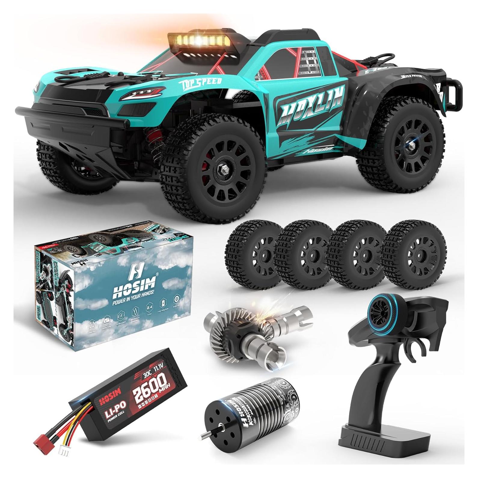 Coche RC Brushless Hosim M13 4x4 Todo Terreno 80km/h Verdeazul