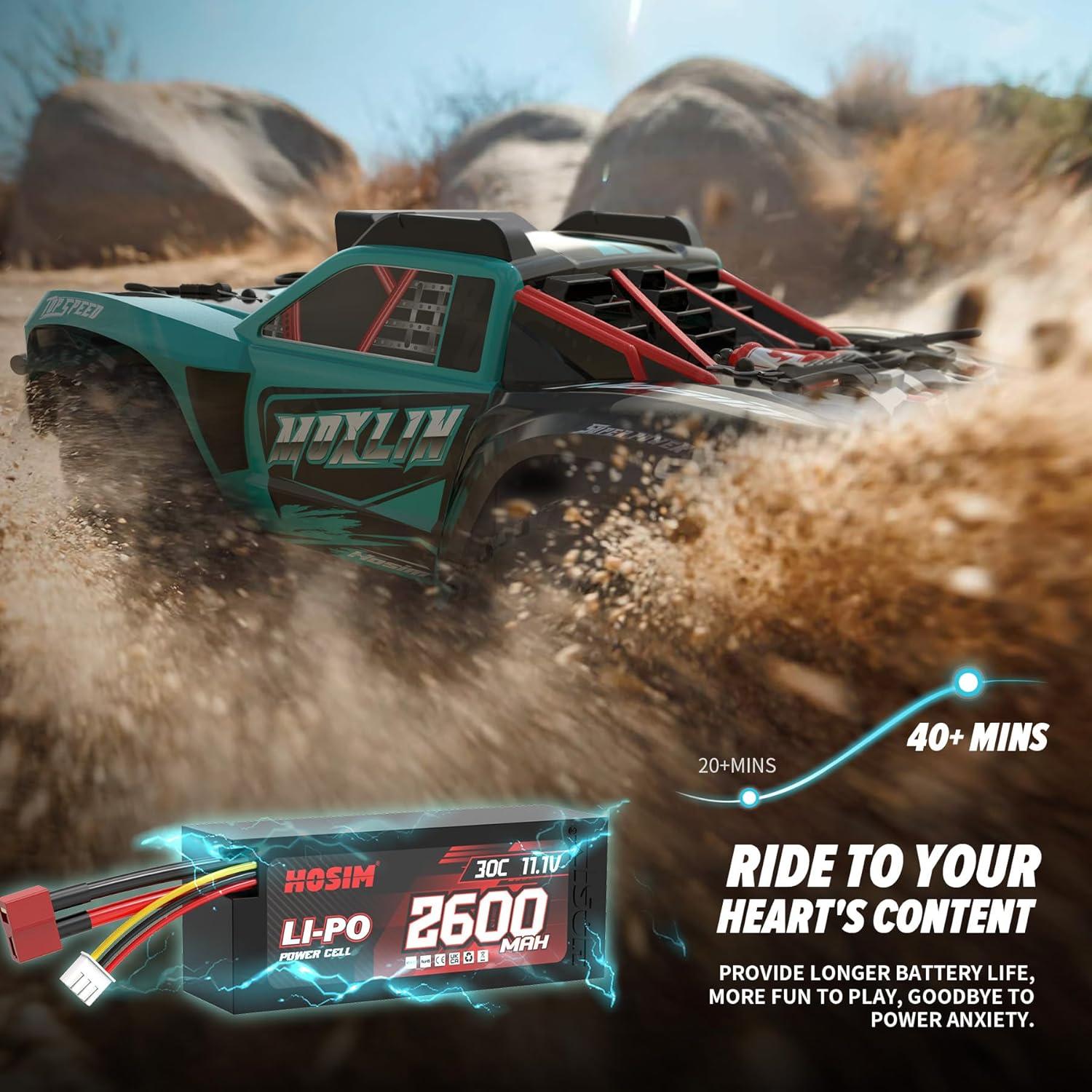 Coche RC Brushless Hosim M13 4x4 Todo Terreno 80km/h Verdeazul