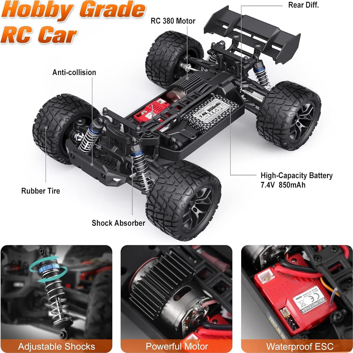 Coche RC Todo Terreno Haiboxing 1:18 36KM/H 4WD IPX4