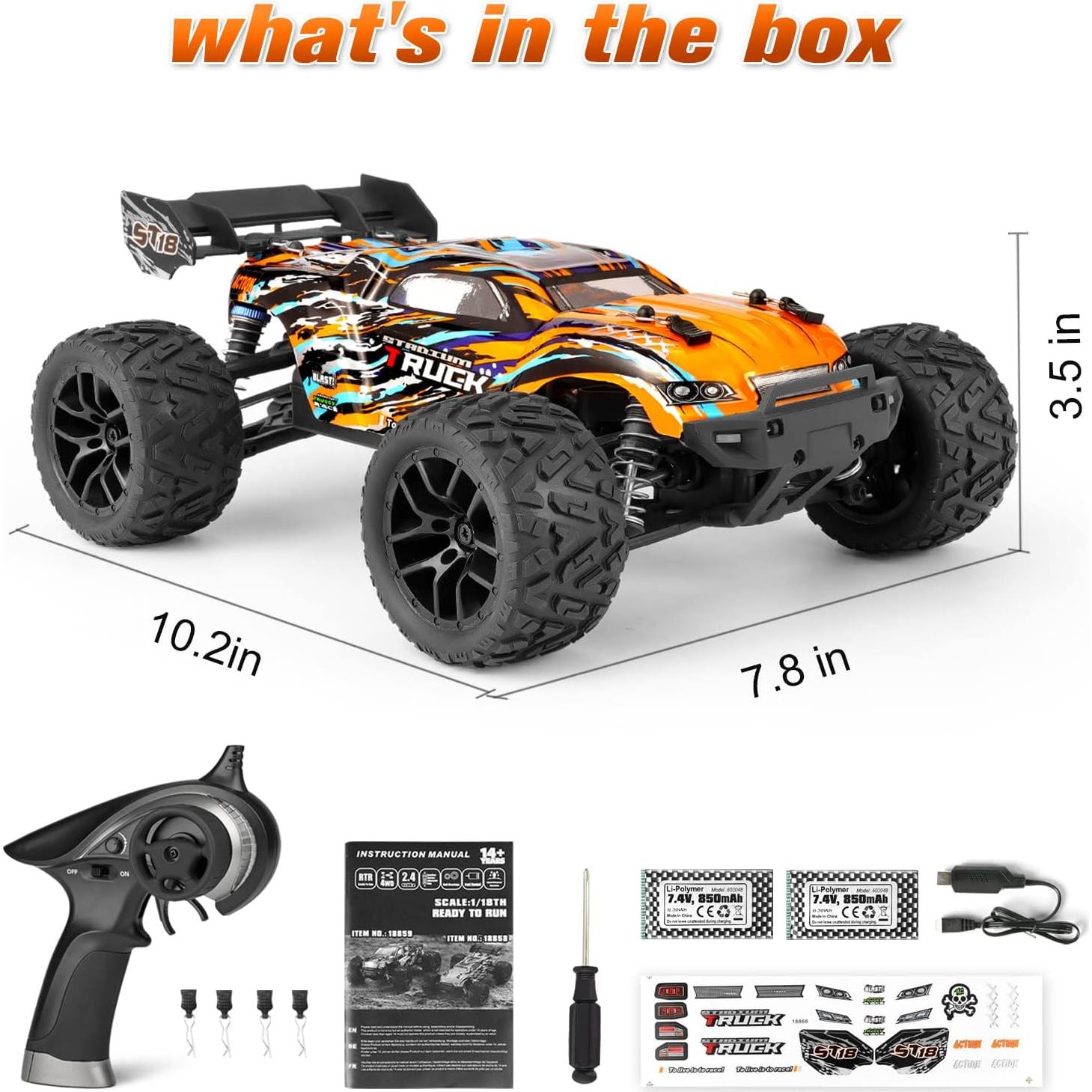 Coche RC Todo Terreno Haiboxing 1:18 36KM/H 4WD IPX4