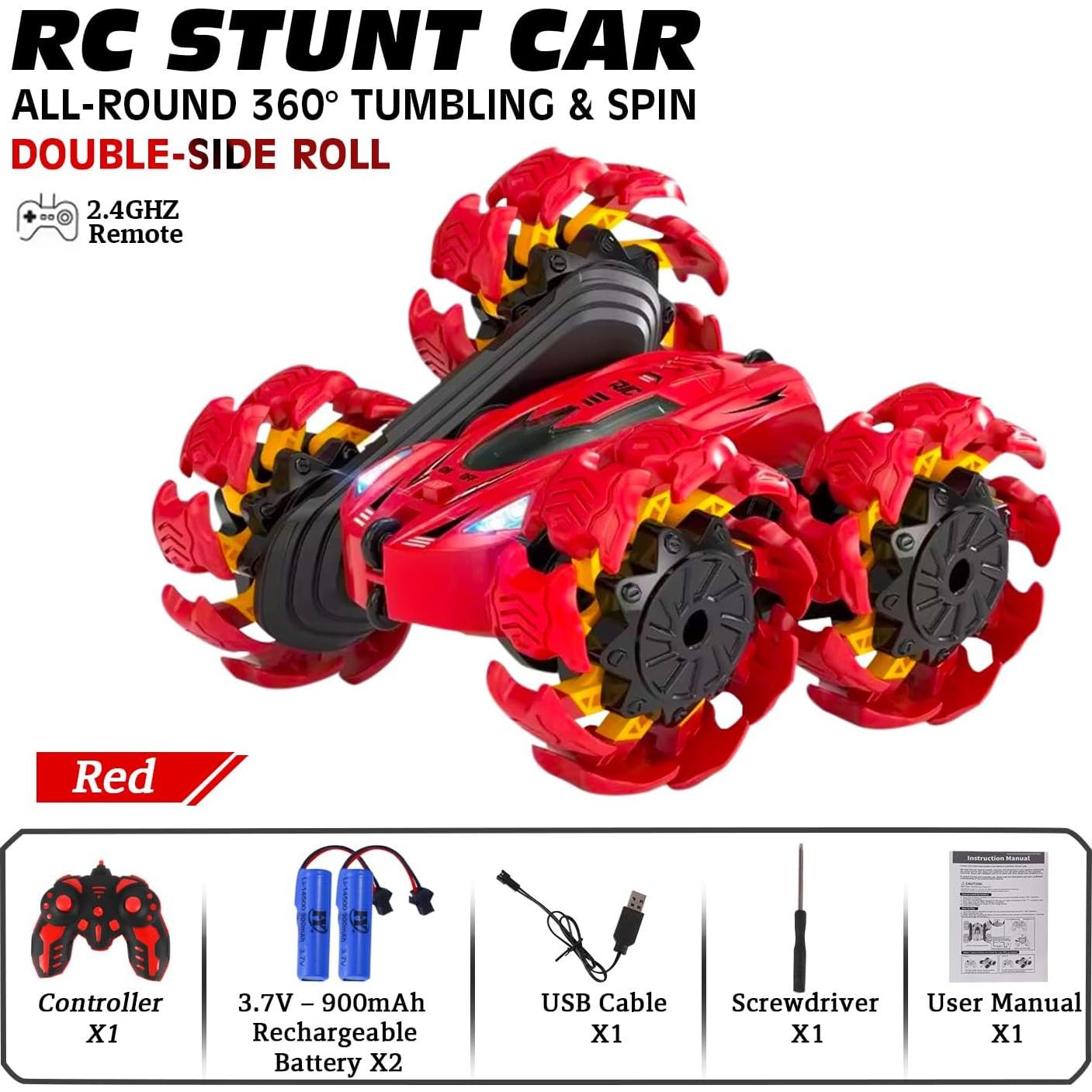 Coche de Control Remoto RC Doble Lado 360° LED Shantou