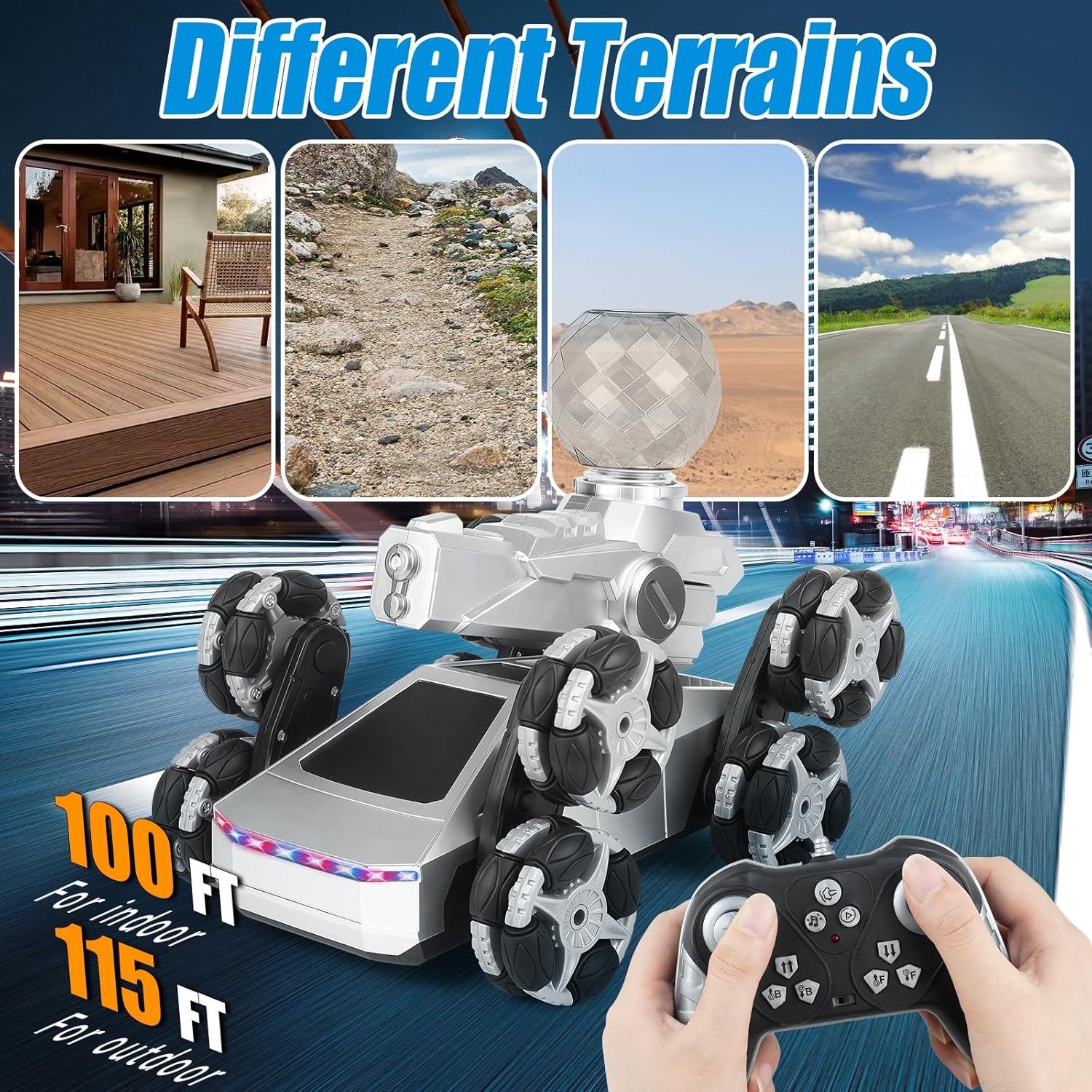 Coche Acrobático RC 8WD AYYBF Todo Terreno 19.5x16.5cm