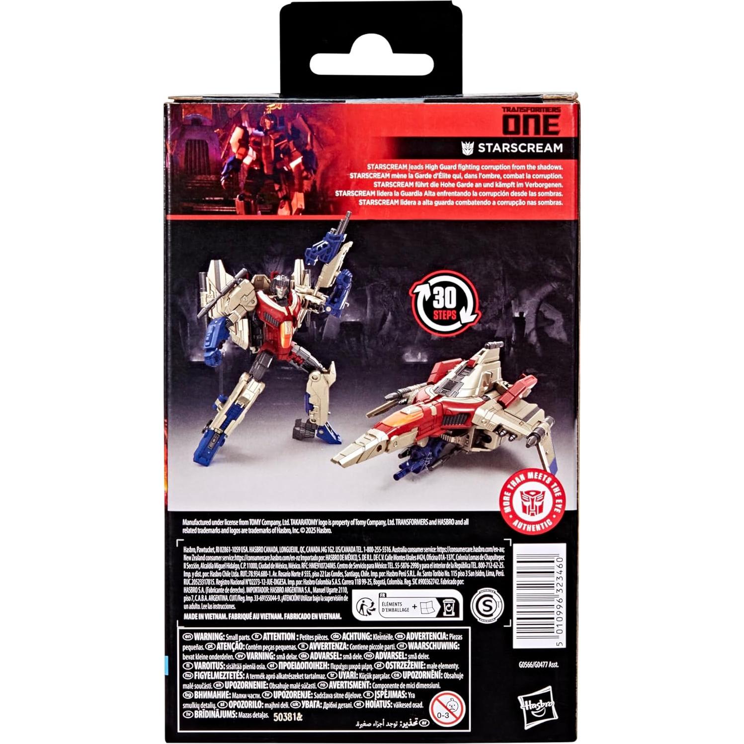 Figura de acción Transformers Studio Series Deluxe Starscream 11.5 cm