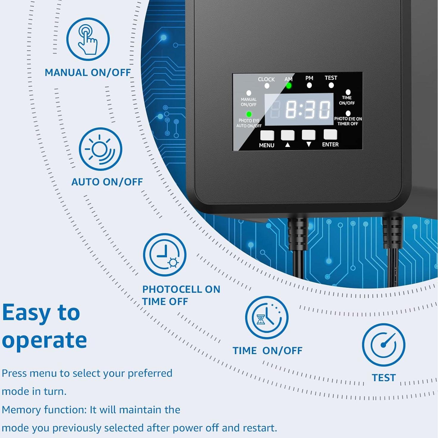 Transformador de Iluminación de Paisaje SUNVIE 200W 12V/14V
