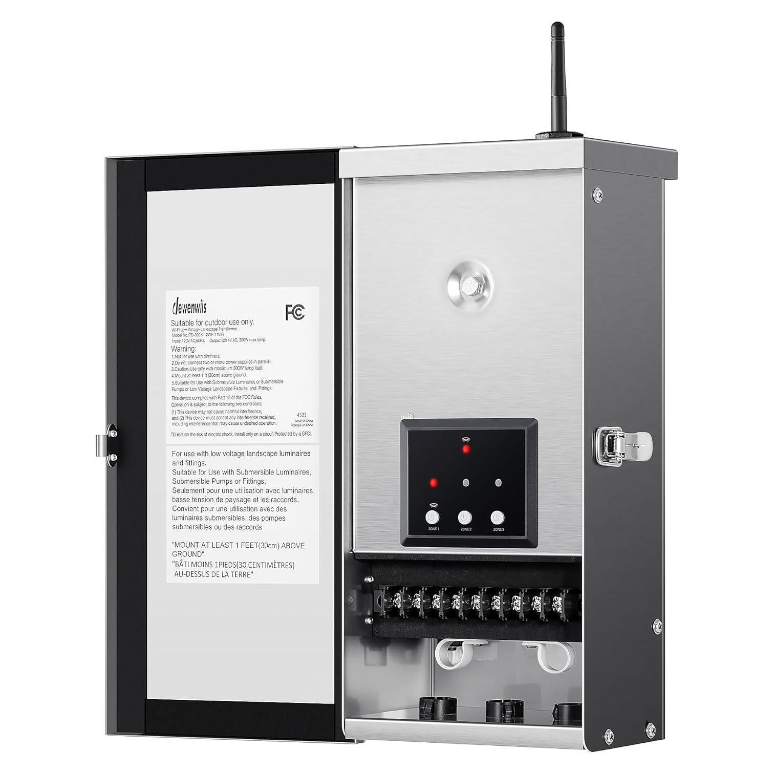 Transformador de Paisaje DEWENWILS 300W 12V/14V AC Inteligente