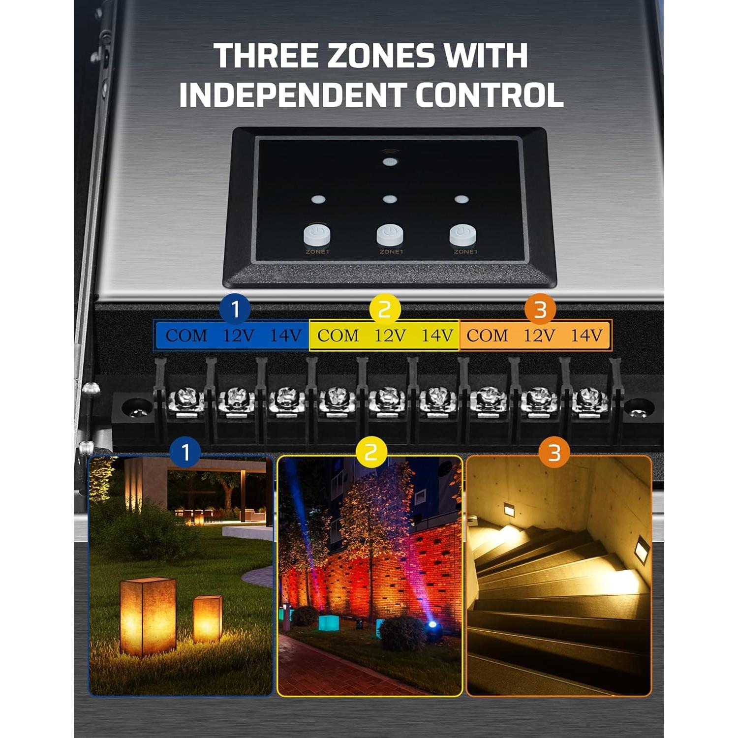 Transformador de Paisaje DEWENWILS 300W 12V/14V AC Inteligente