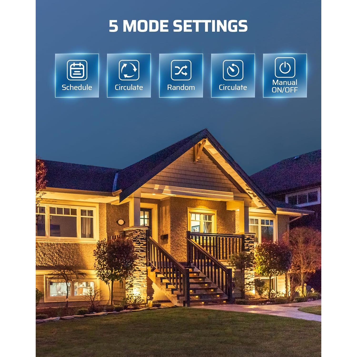 Transformador de Paisaje DEWENWILS 300W 12V/14V AC Inteligente