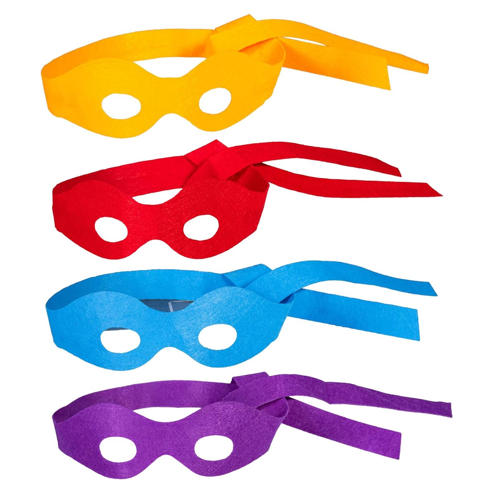 Disfraz de Halloween Tortugas Ninja TMNT con 4 Máscaras de Ojos