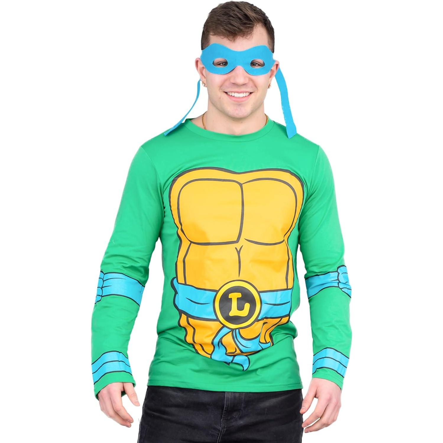 Disfraz de Halloween Tortugas Ninja TMNT con 4 Máscaras de Ojos