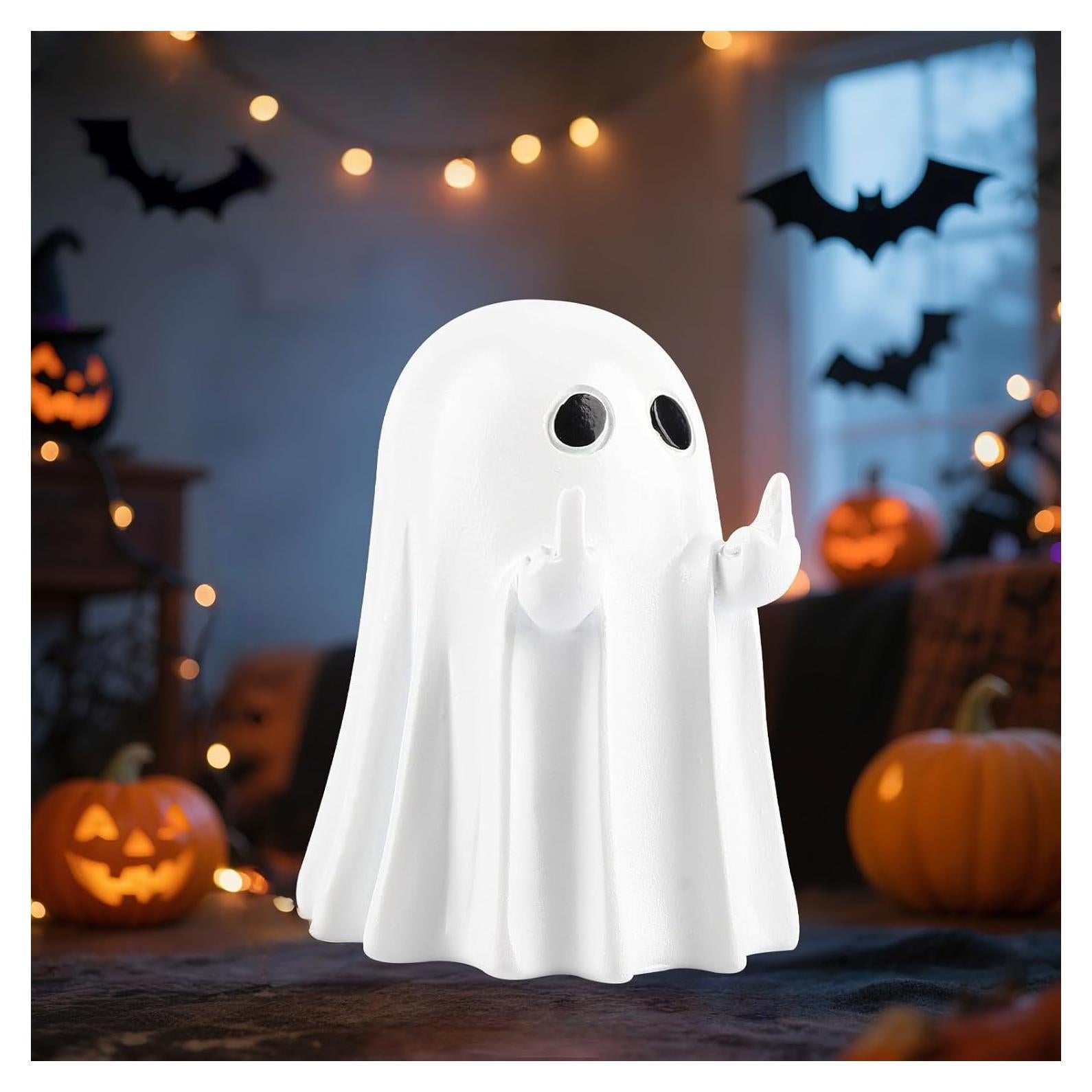 Figura Fantasma de Resina Wilupry para Decoración Halloween 8.1cm