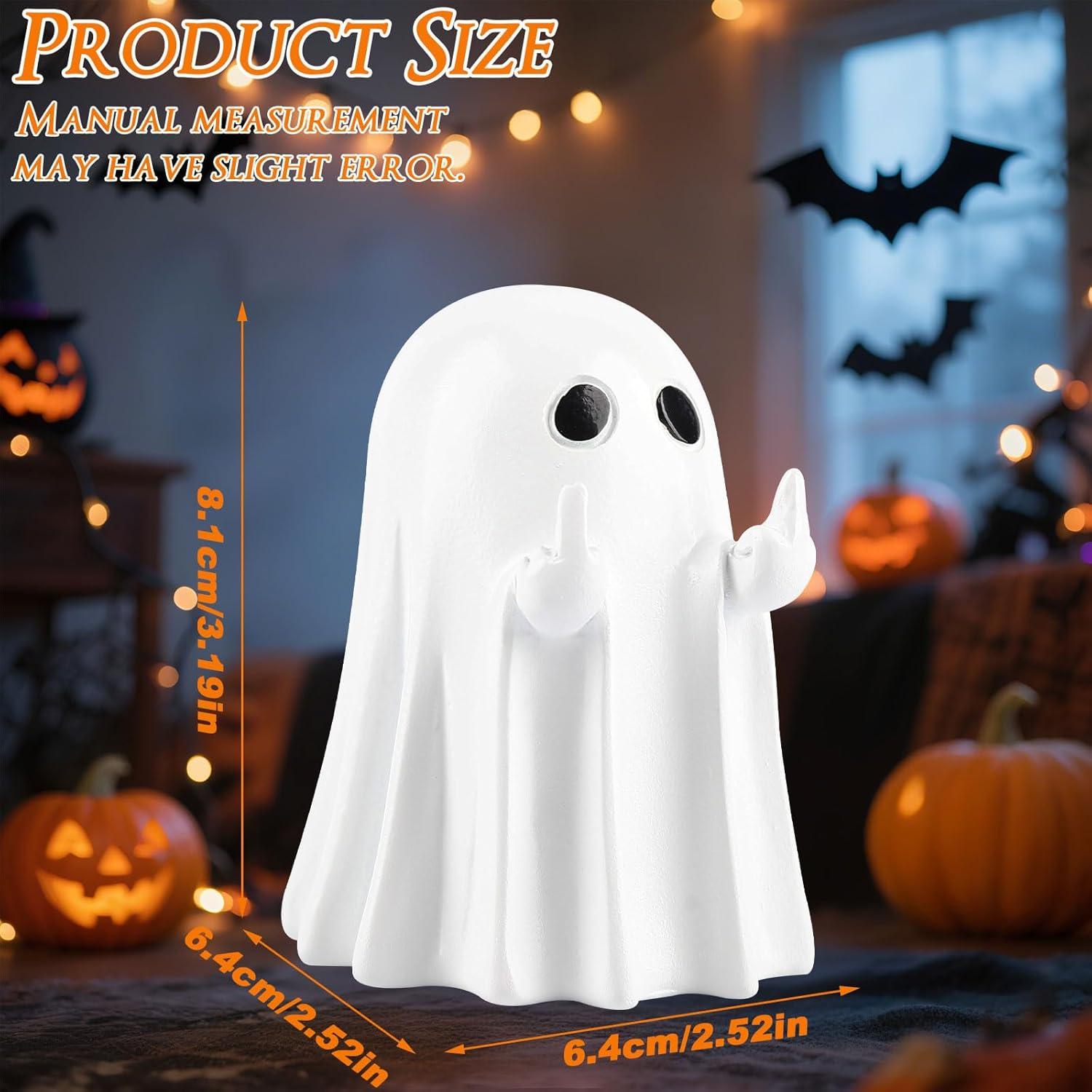 Figura Fantasma de Resina Wilupry para Decoración Halloween 8.1cm