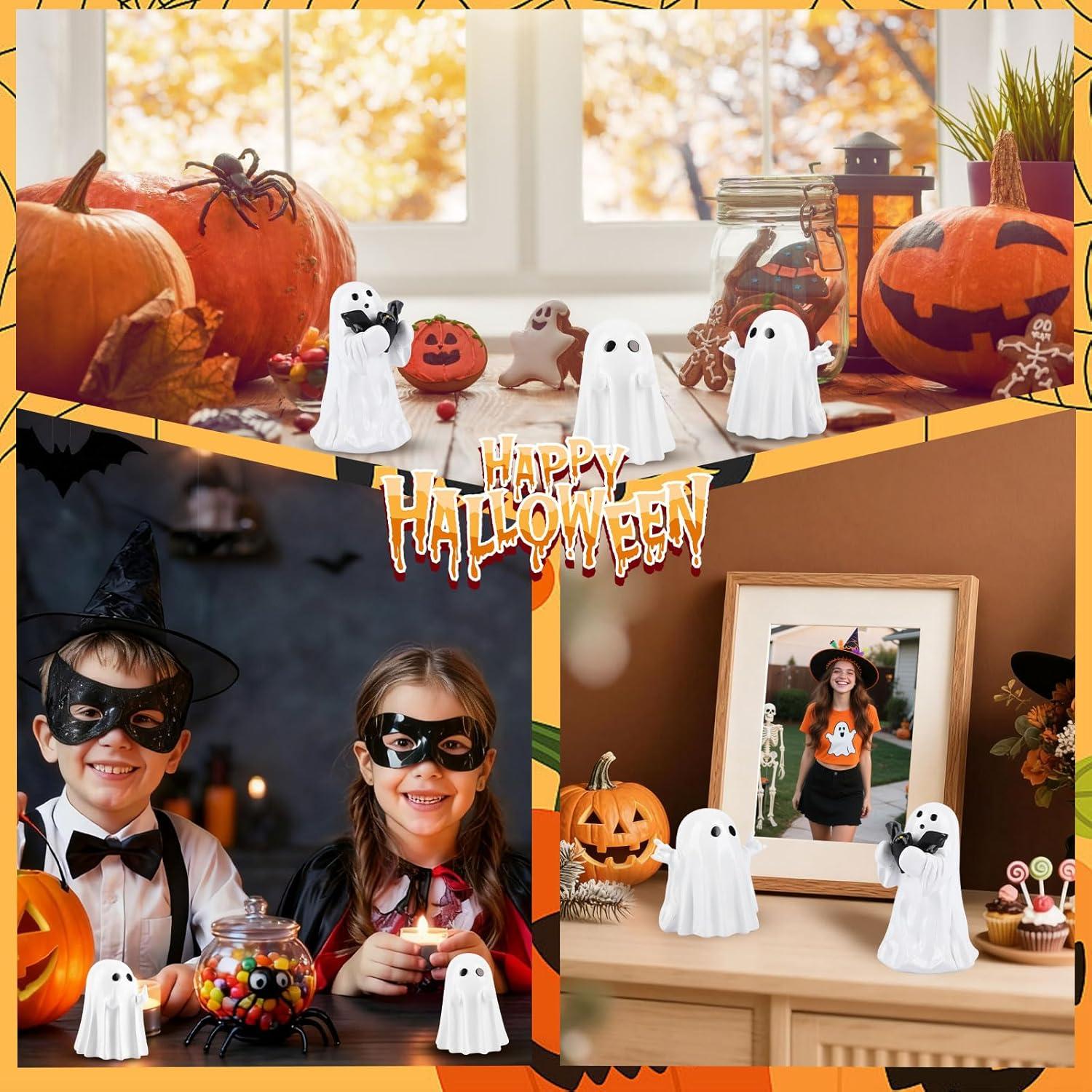 Figura Fantasma de Resina Wilupry para Decoración Halloween 8.1cm