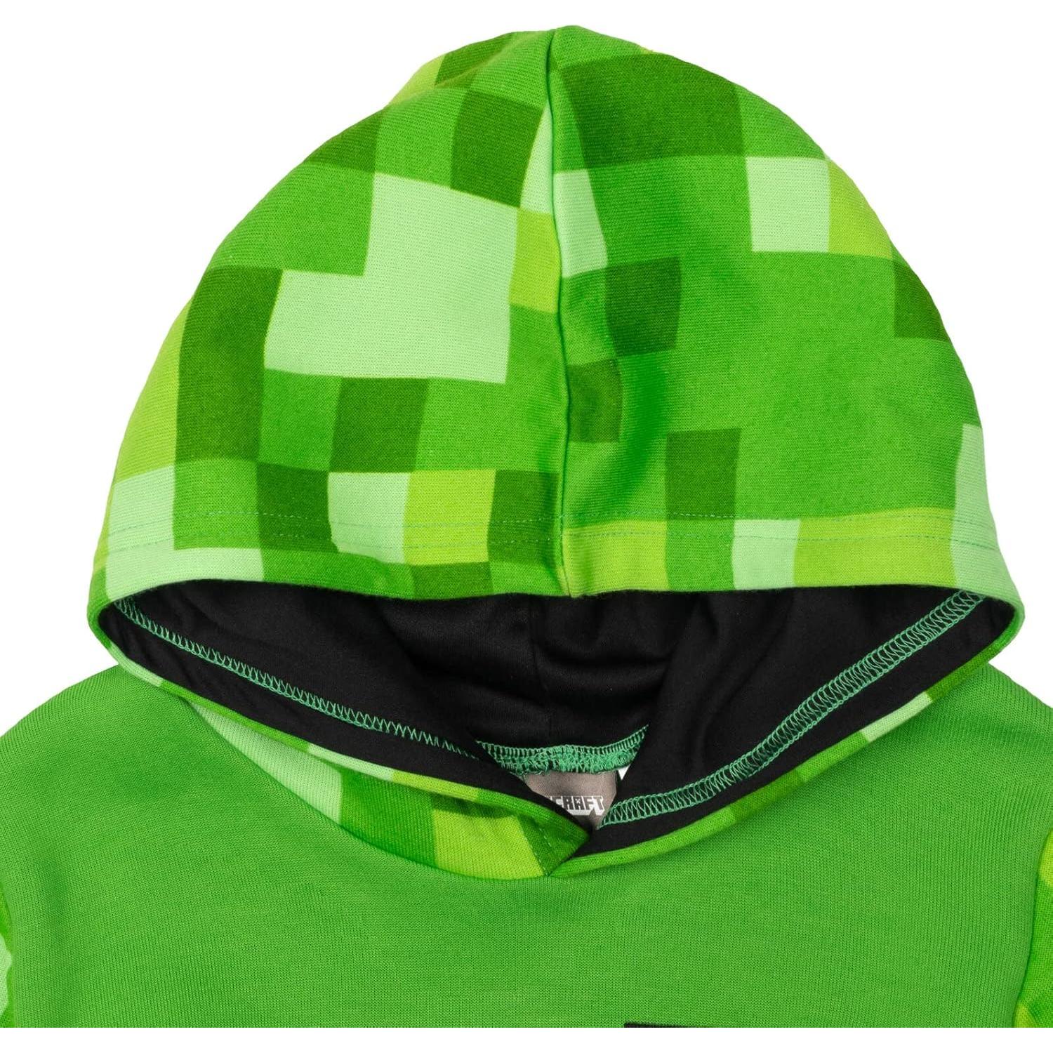 Conjunto Sudadera con Capucha y Pantalones Minecraft Creeper Niños