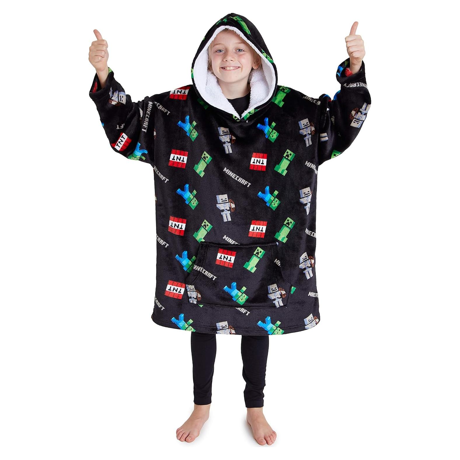 Sudadera Manta Sobredimensionada Minecraft Niños Forro Polar
