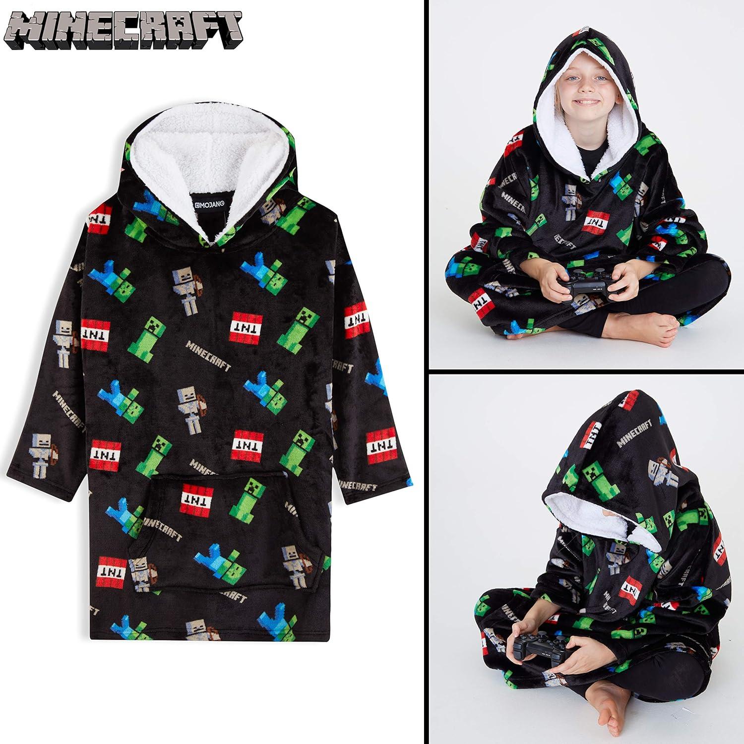 Sudadera Manta Sobredimensionada Minecraft Niños Forro Polar