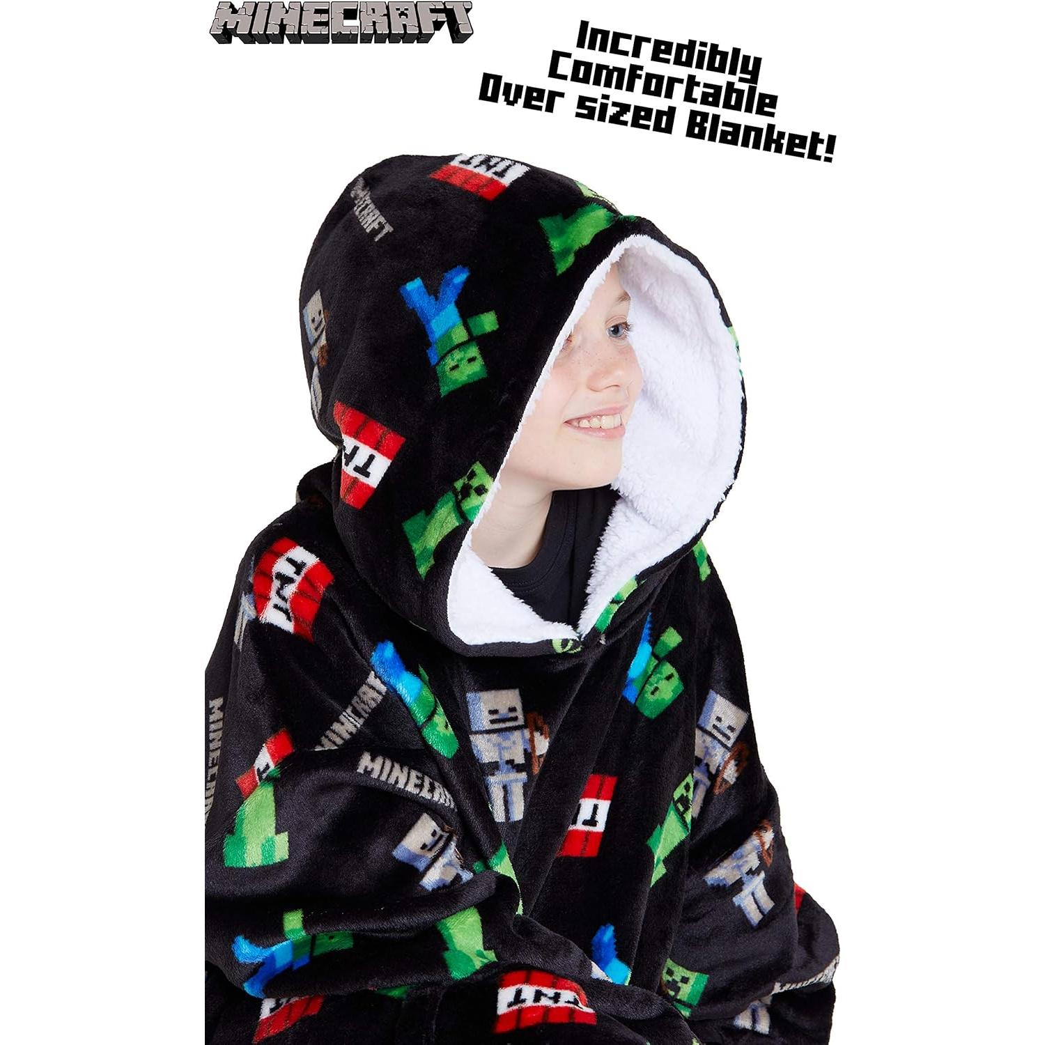 Sudadera Manta Sobredimensionada Minecraft Niños Forro Polar
