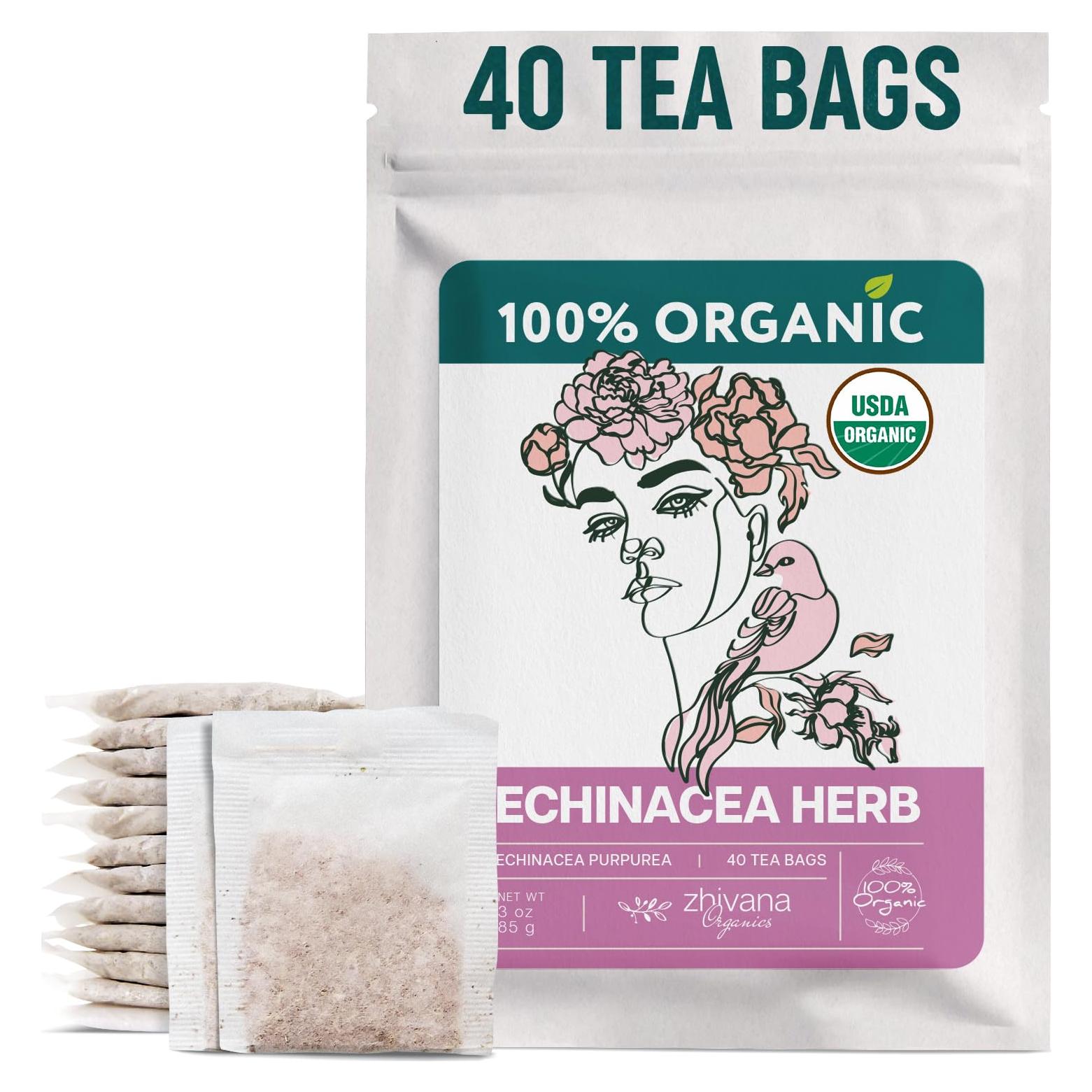 Té de Equinacea Orgánico 40 Bolsitas - Soporte Inmunológico