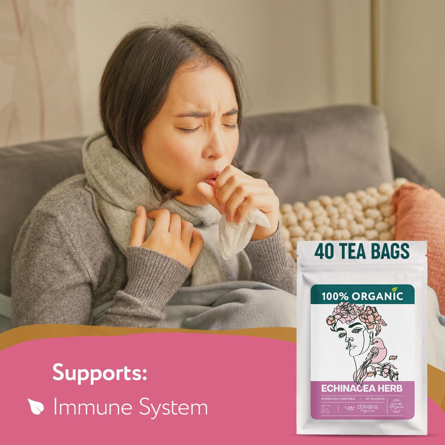 Té de Equinacea Orgánico 40 Bolsitas - Soporte Inmunológico