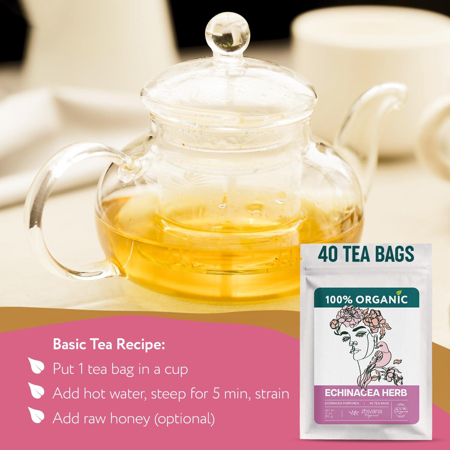 Té de Equinacea Orgánico 40 Bolsitas - Soporte Inmunológico