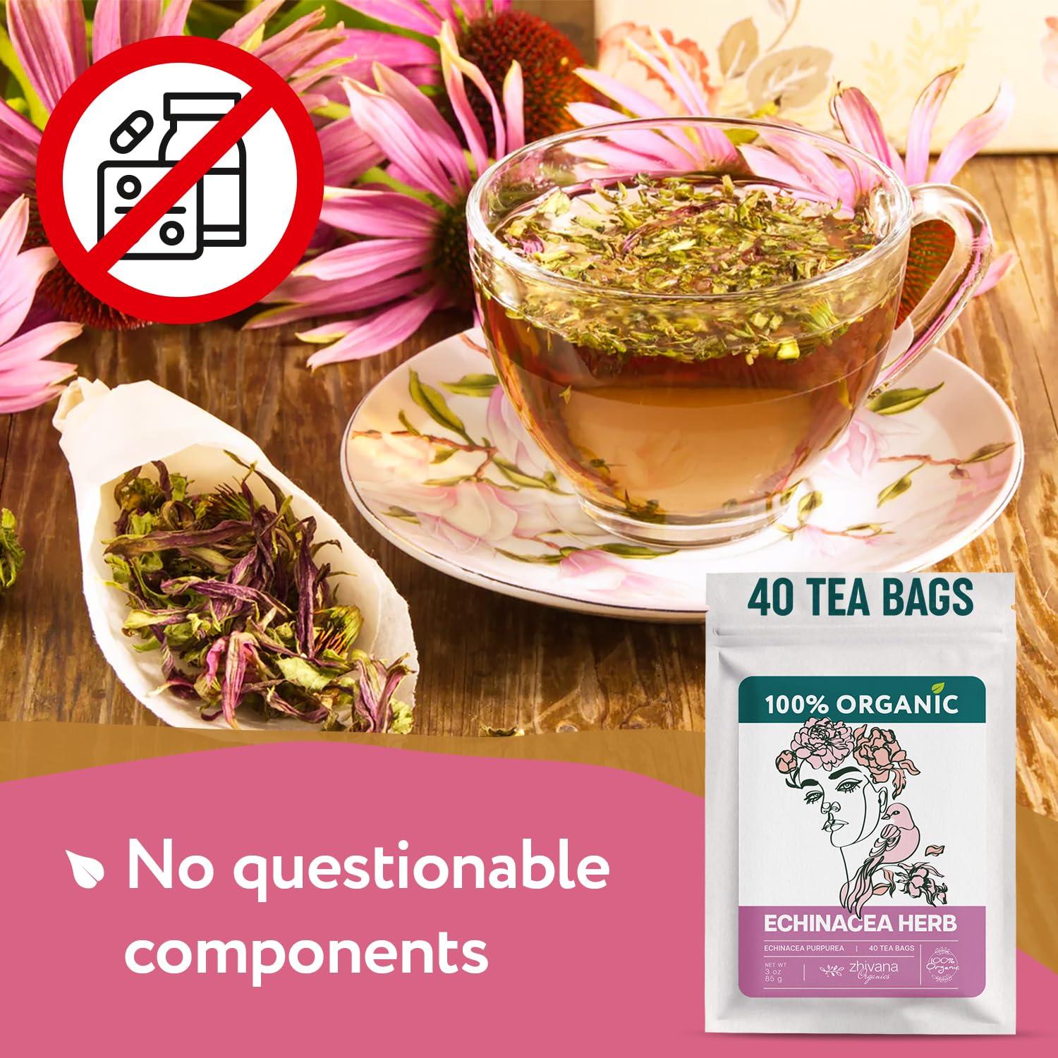 Té de Equinacea Orgánico 40 Bolsitas - Soporte Inmunológico