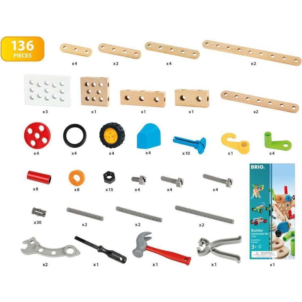 Juego de Construcción BRIO Constructor 34587 - 136 Piezas STEM