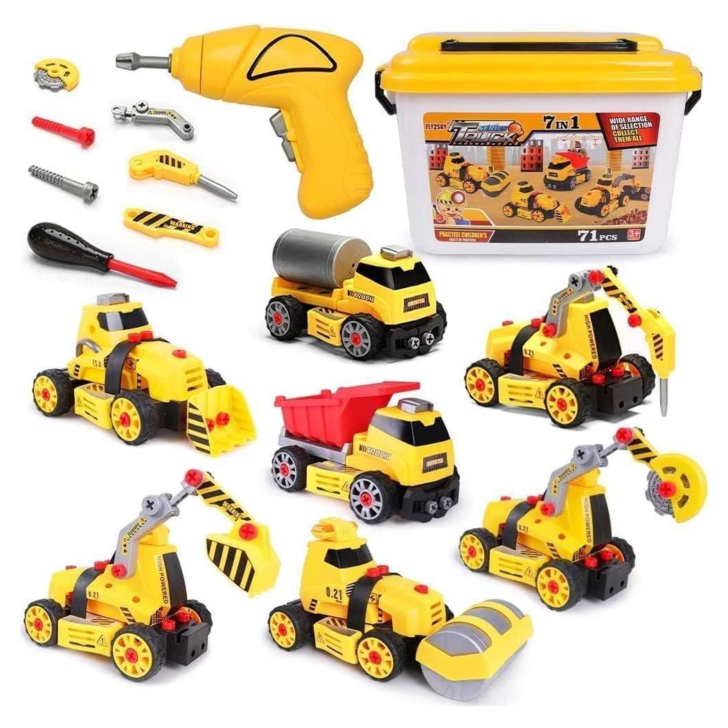 Juguete Desarmable 7 en 1 FLY2SKY con Taladro Eléctrico