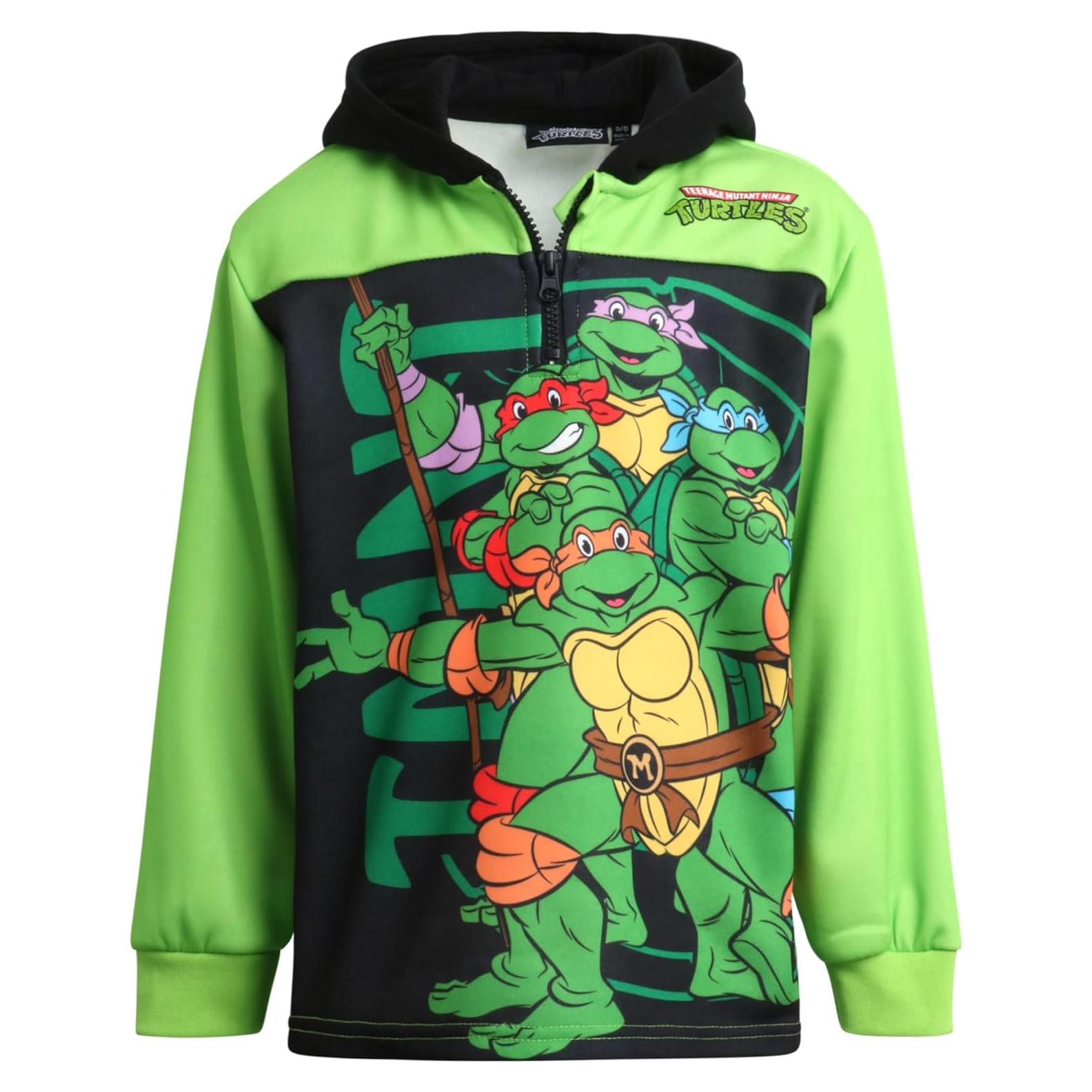 Sudadera con Capucha TMNT Niños - Felpa Suave 5-6 Años