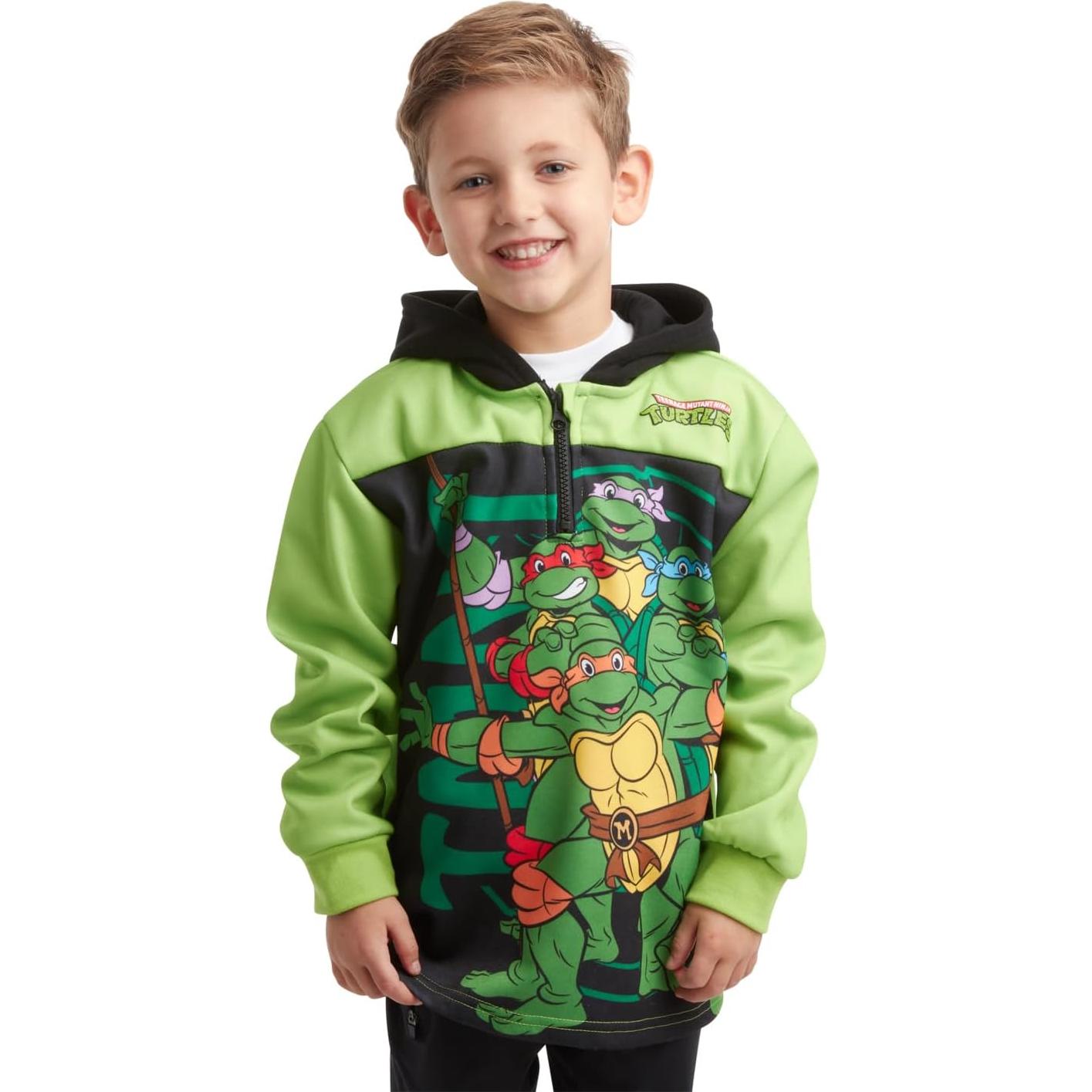 Sudadera con Capucha TMNT Niños - Felpa Suave 5-6 Años