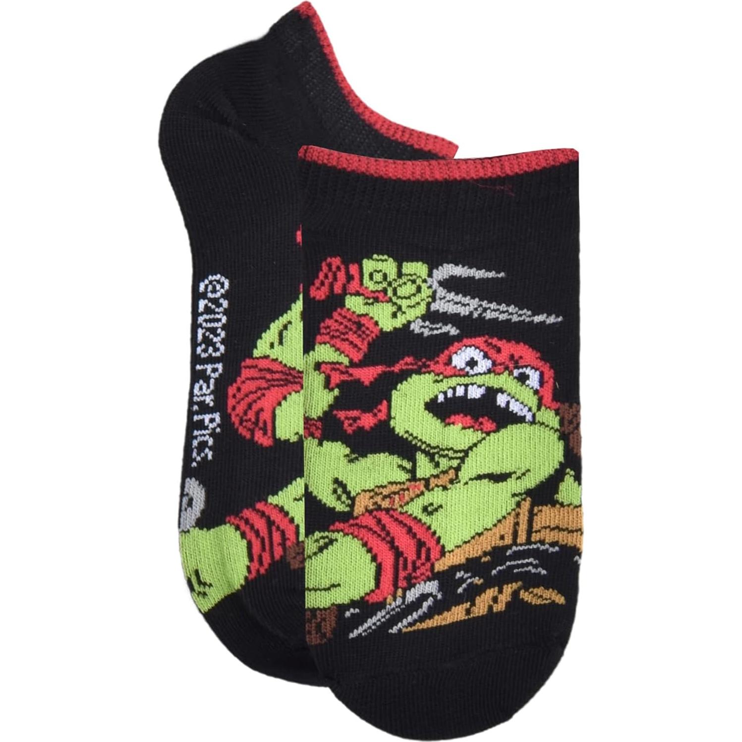 Calcetines sin mostrar Tortugas Ninja para niños - 6 pares