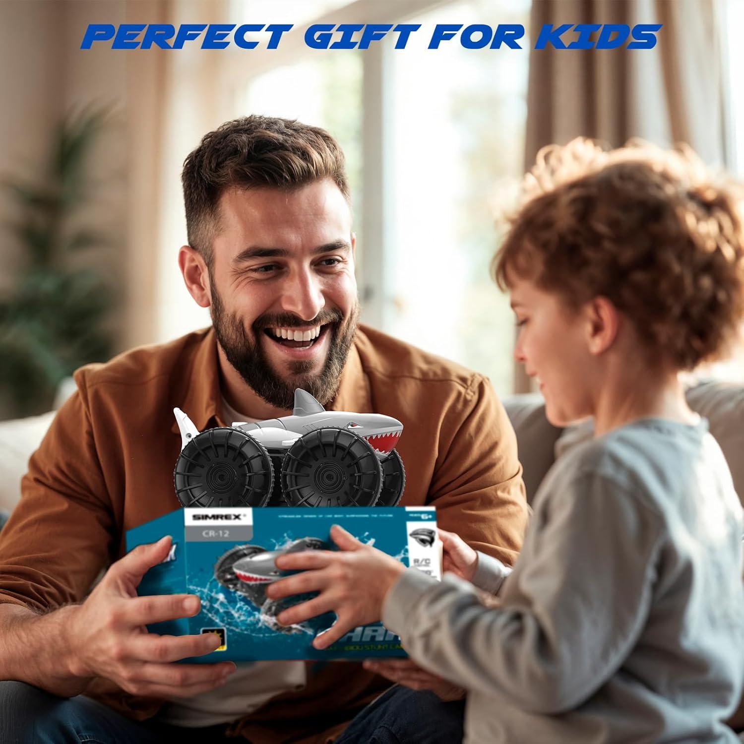 Coche de Control Remoto Anfibio SIMREX Shark 4WD Acrobático