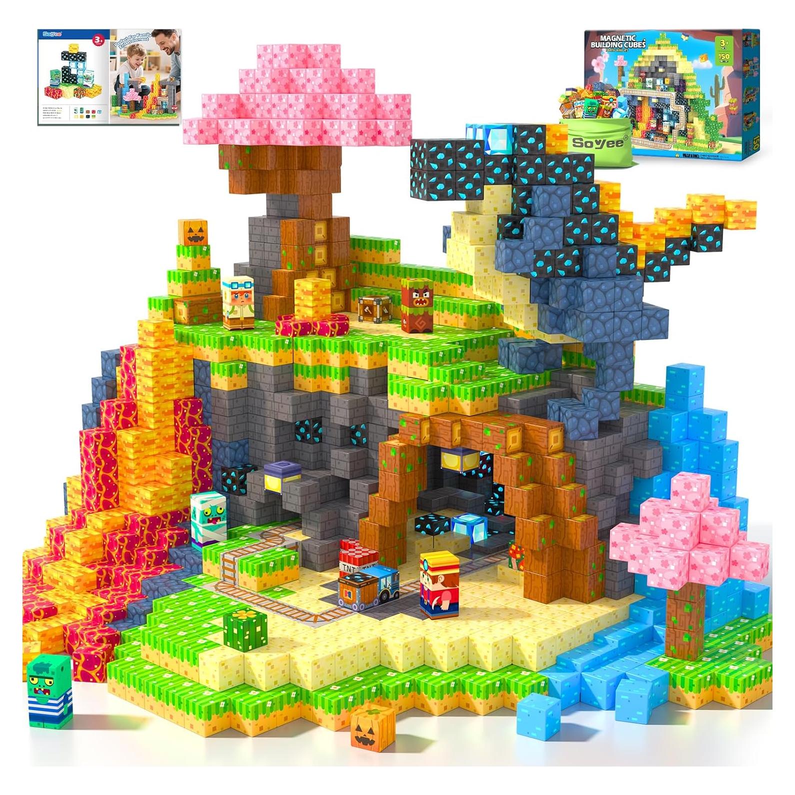 Bloques Magnéticos 150 PCS Soyee Juguetes STEM para Niños 3-12 Años