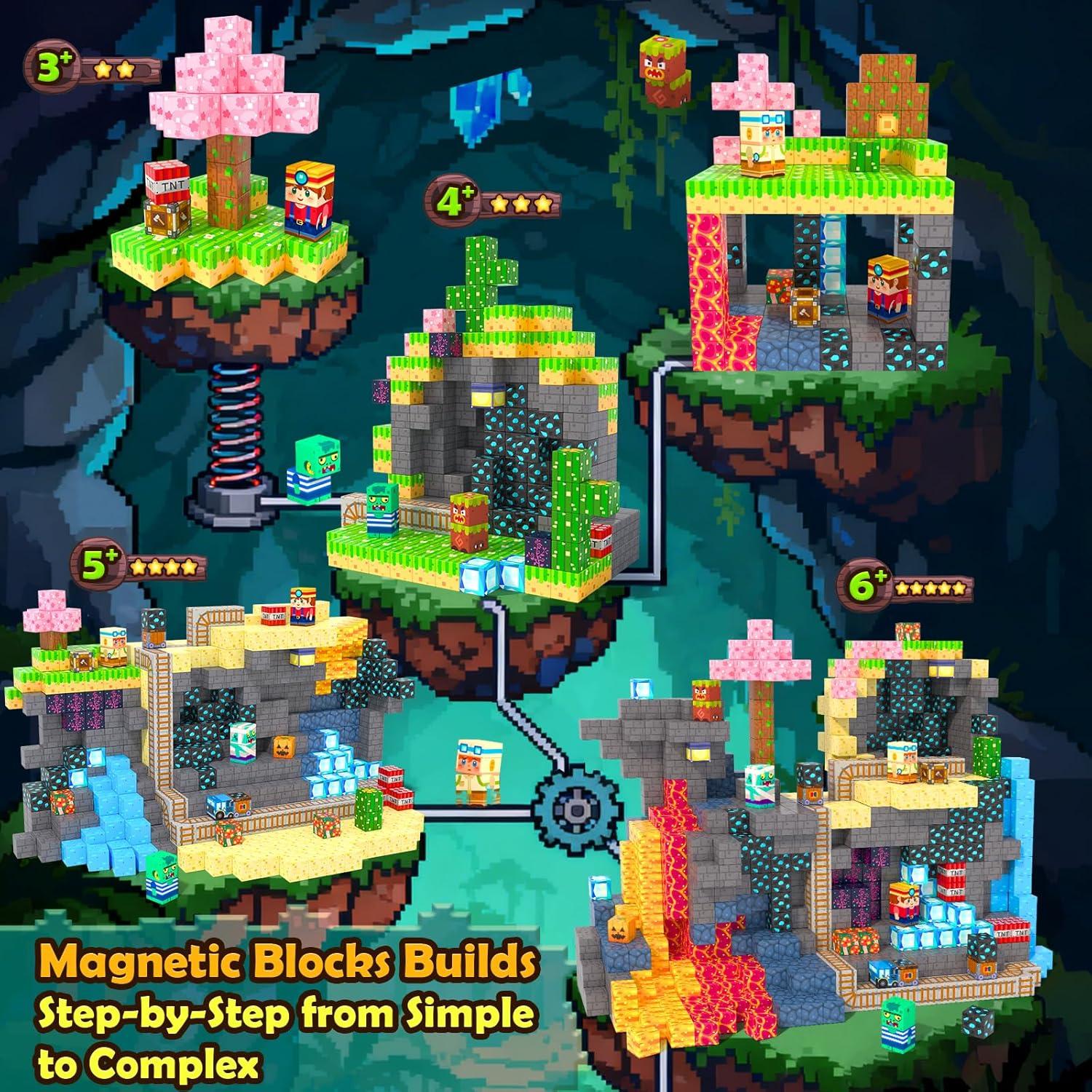 Bloques Magnéticos 150 PCS Soyee Juguetes STEM para Niños 3-12 Años