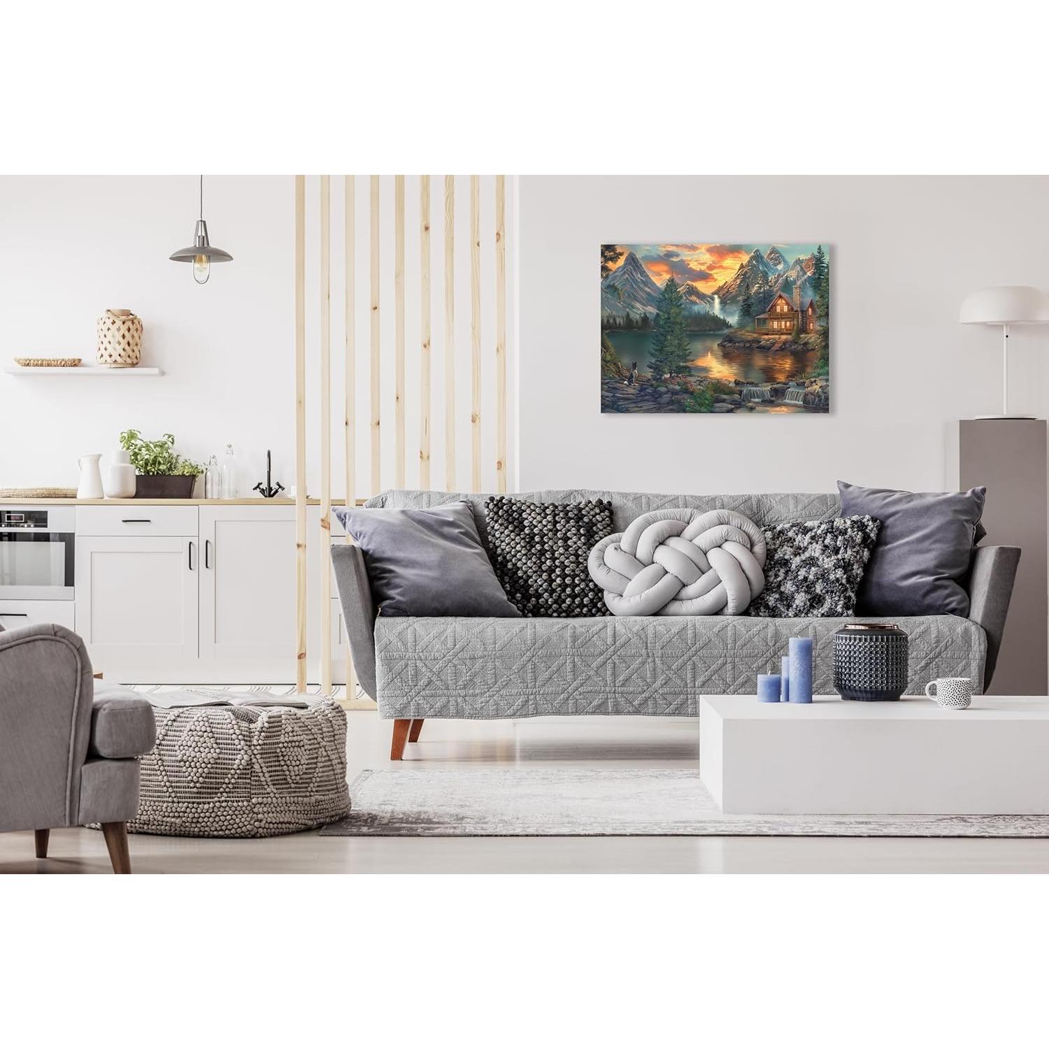 Rompecabezas 1000 Piezas Prime Time - Cabaña en la Montaña 50.8x68.6cm