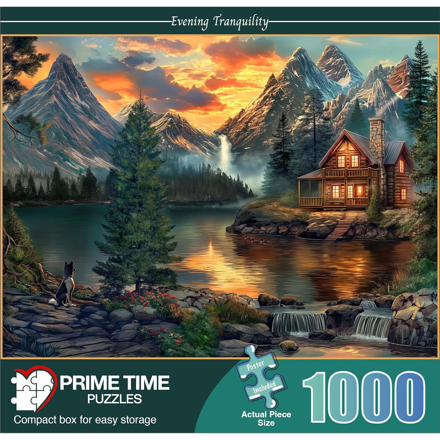 Rompecabezas 1000 Piezas Prime Time - Cabaña en la Montaña 50.8x68.6cm